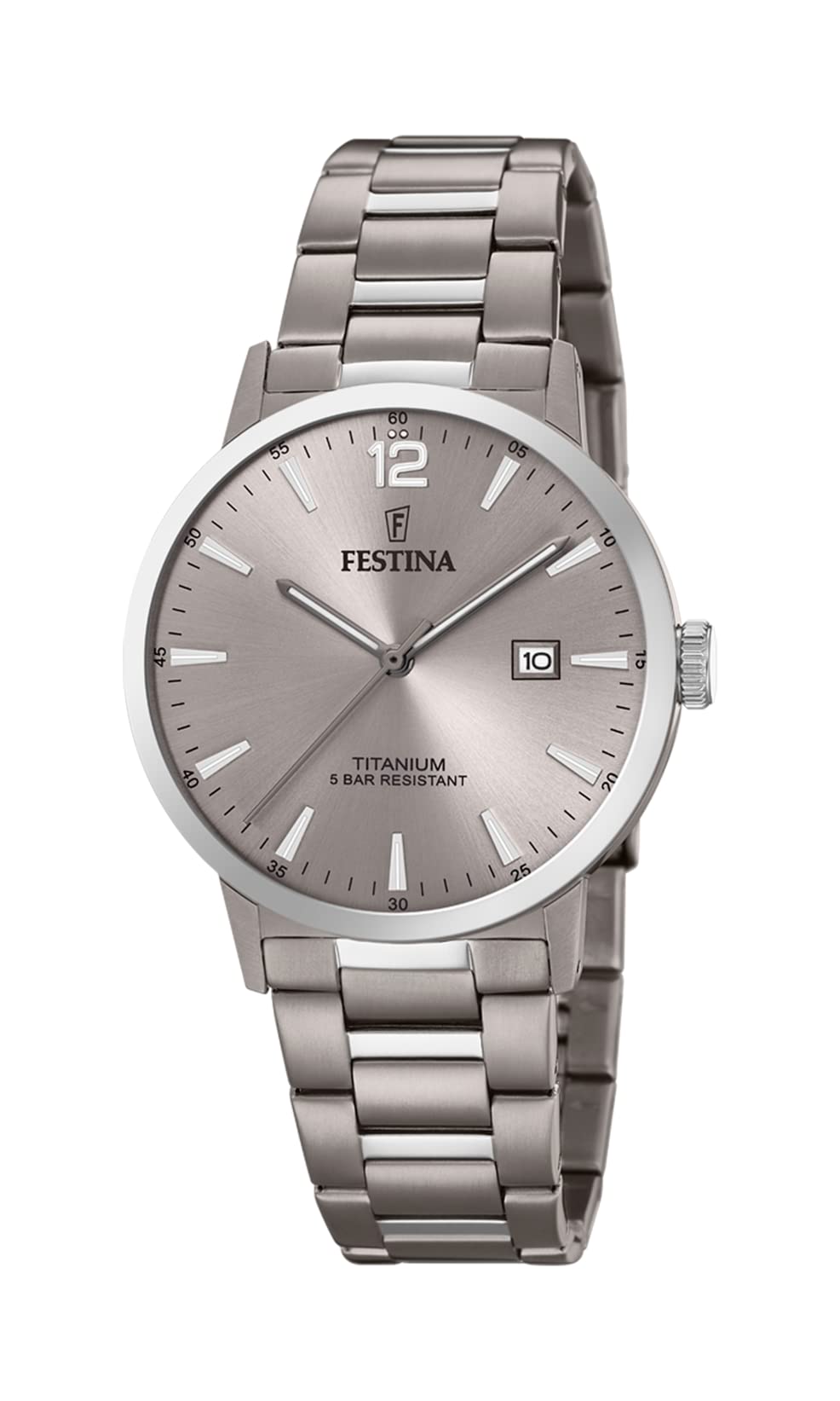 Festina Men's F20435/2 Titanium Casual Watch - Lightweight Grey Quartz Analog Wristwatch with Comfortable Strap | Perfect for Office, Travel & Everyday Wear