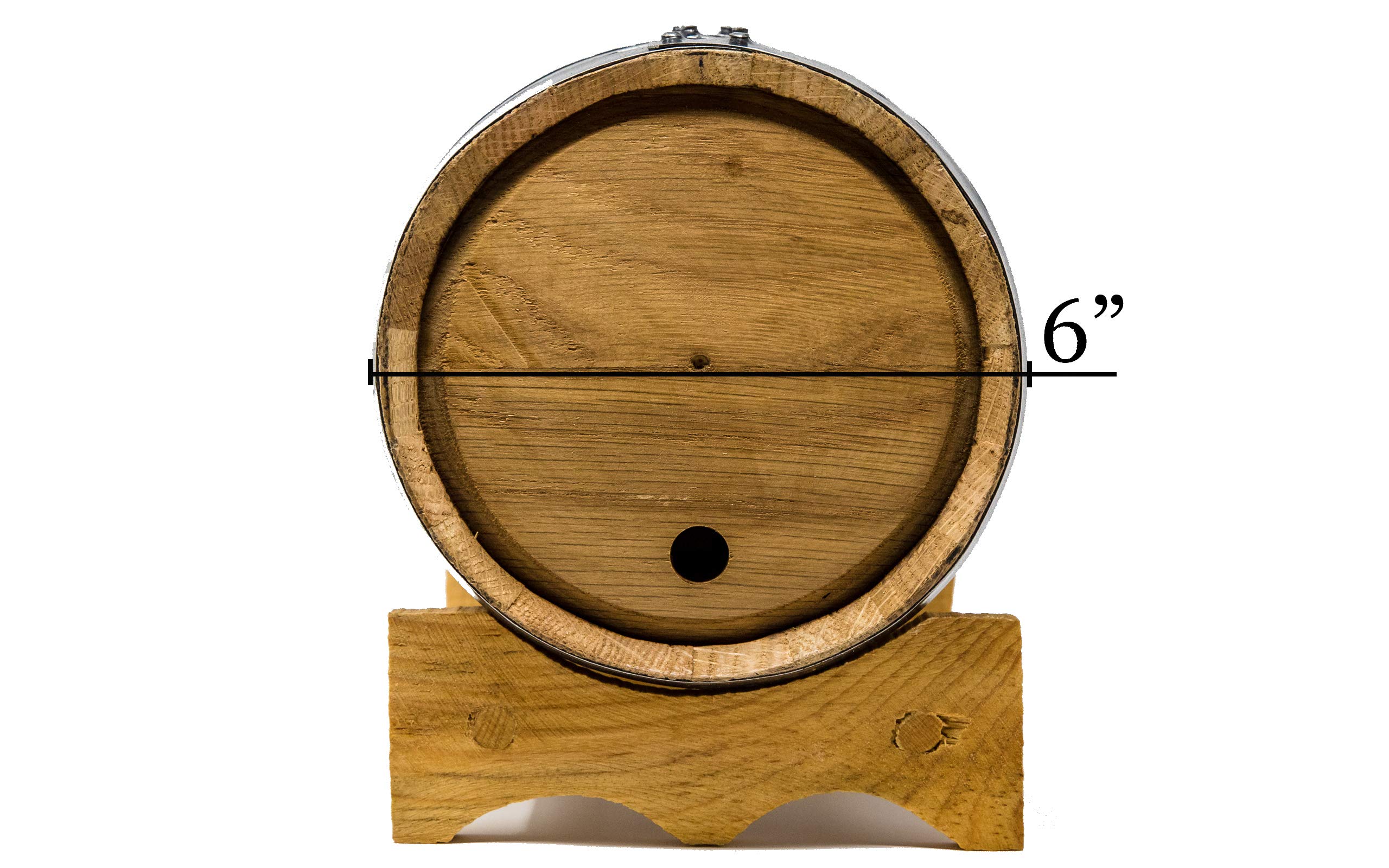 Premium 2 Liter American White Oak Aging Barrel - Handcrafted Whiskey, Bourbon, Wine, Tequila, Rum & Scotch Barrel with Custom Engraving | Perfect for Home Brewing, Bar Decor & Unique Gifts for Alcohol Enthusiasts