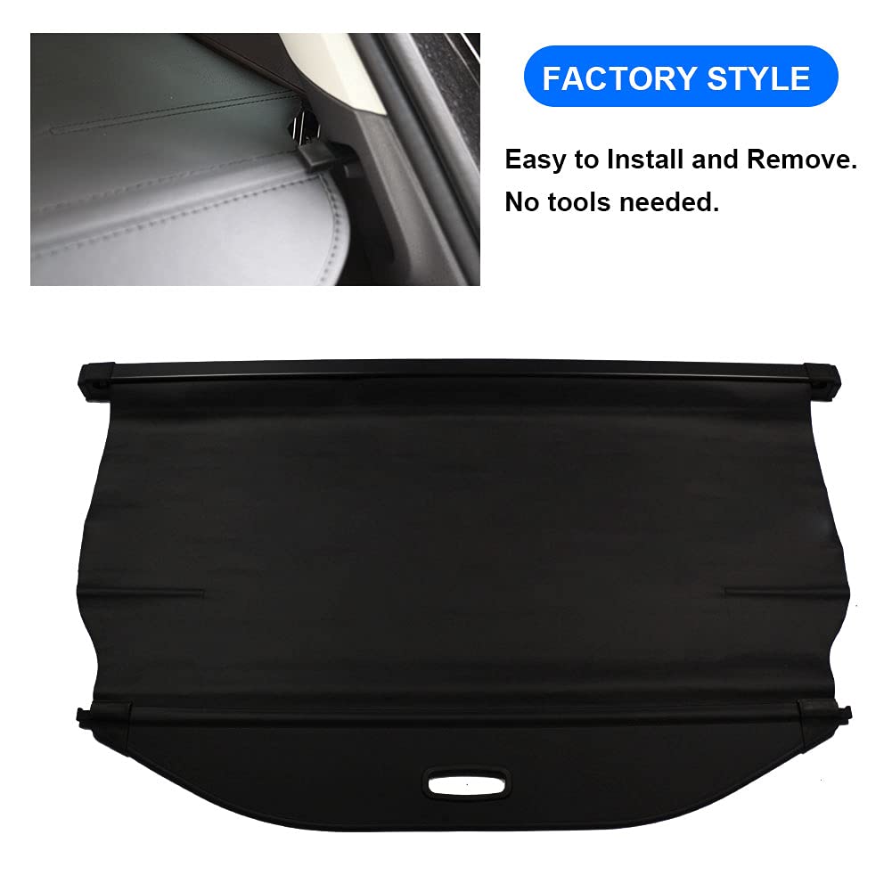 Premium Black Cargo Cover for Hyundai Santa Fe 2019-2023 | Trunk Shade & Luggage Security Protector | Perfect for Road Trips, Grocery Hauling & Outdoor Adventures