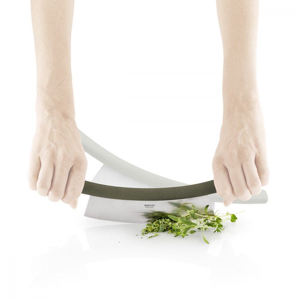 EVA SOLO Green Herb Chopper - Stainless Steel Blade, Ergonomic Handle for Fresh Herbs, Vegetables & Spices - Perfect for Cooking, Salad Prep & Garnishing
