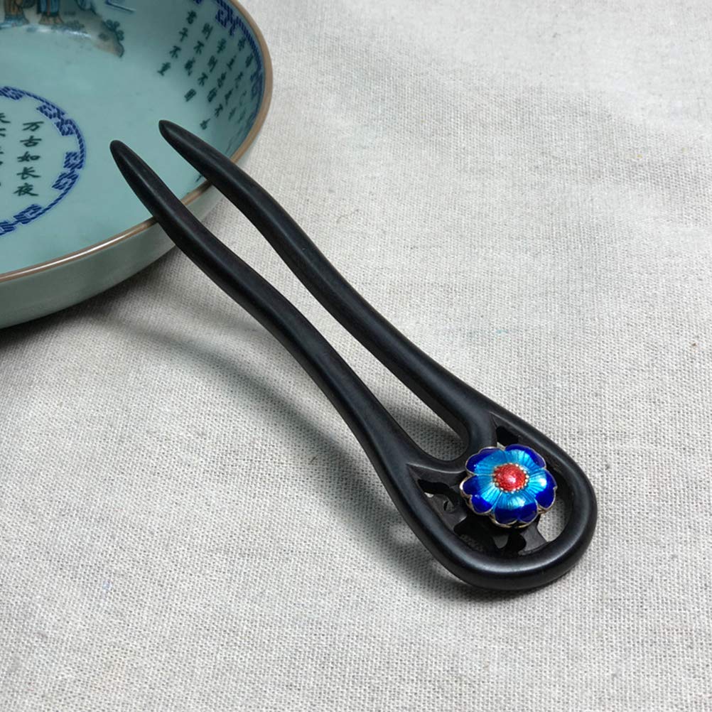 Lurrose Natural Sandalwood Hair Fork - U-Shaped Hair Pin for Women & Girls - Chignon Hair Stick for Updos & Bun Hairstyles - Perfect for Weddings, Parties & Everyday Elegance