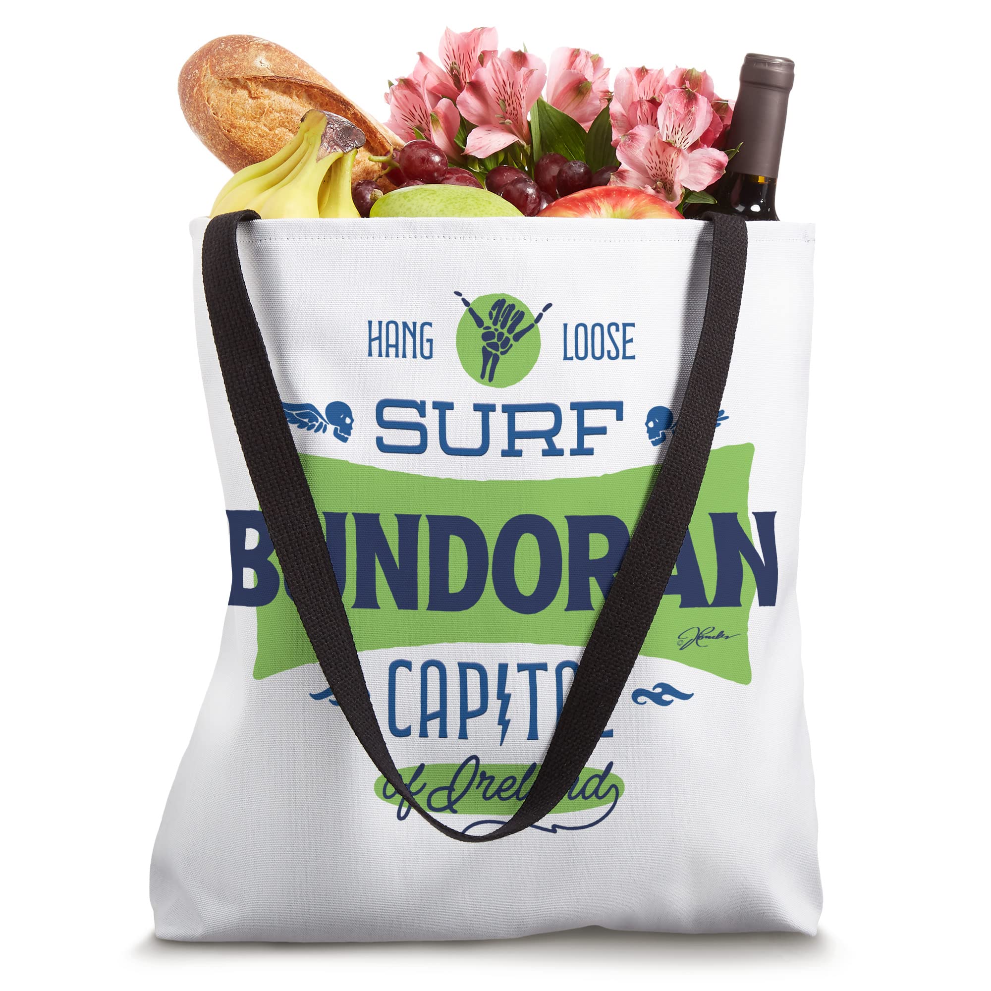 JCombs: Bundoran Surf Capital of Ireland Tote Bag - Durable & Stylish Surfing Beach Bag for Travel, Shopping & Daily Use
