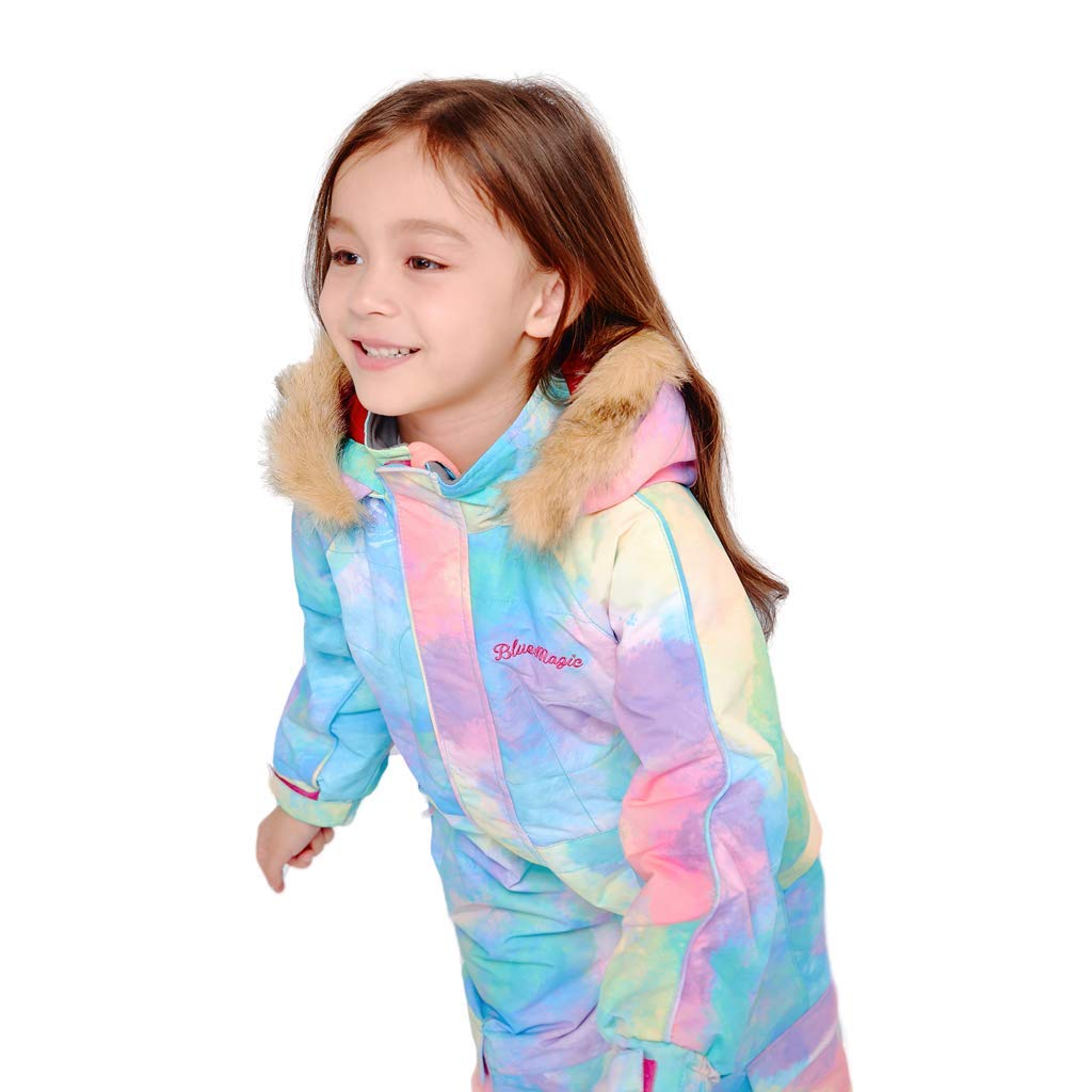 Kids Waterproof Snowsuit - Winter One Piece Ski Suit with Jacket for Boys & Girls | Warm Snowboarding Overalls for Outdoor Activities