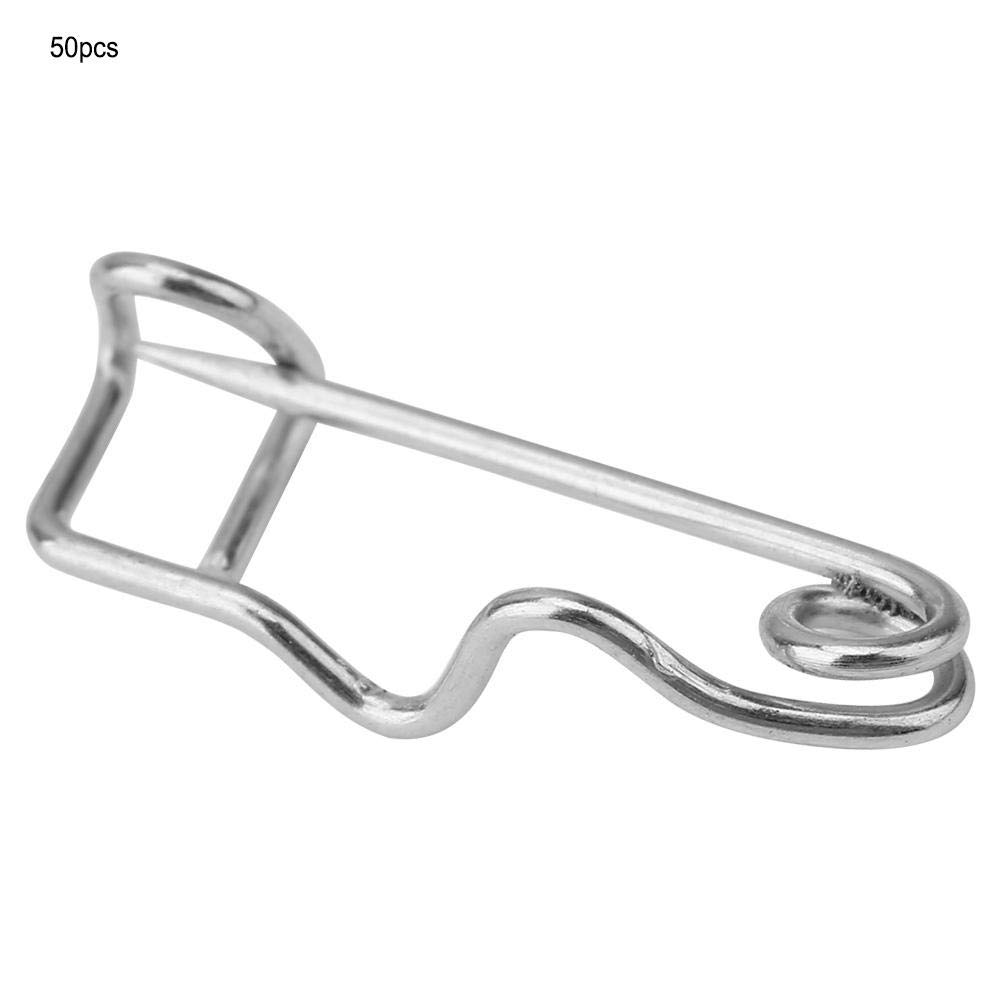 Hilitand 50pcs 22mm Metal Safety Pins - Brooch Locking Pin Clasp Fastener for Sewing, DIY Crafts & Jewelry Making - Durable Stainless Steel Safety Pins for Clothing, Quilting & Fabric Projects