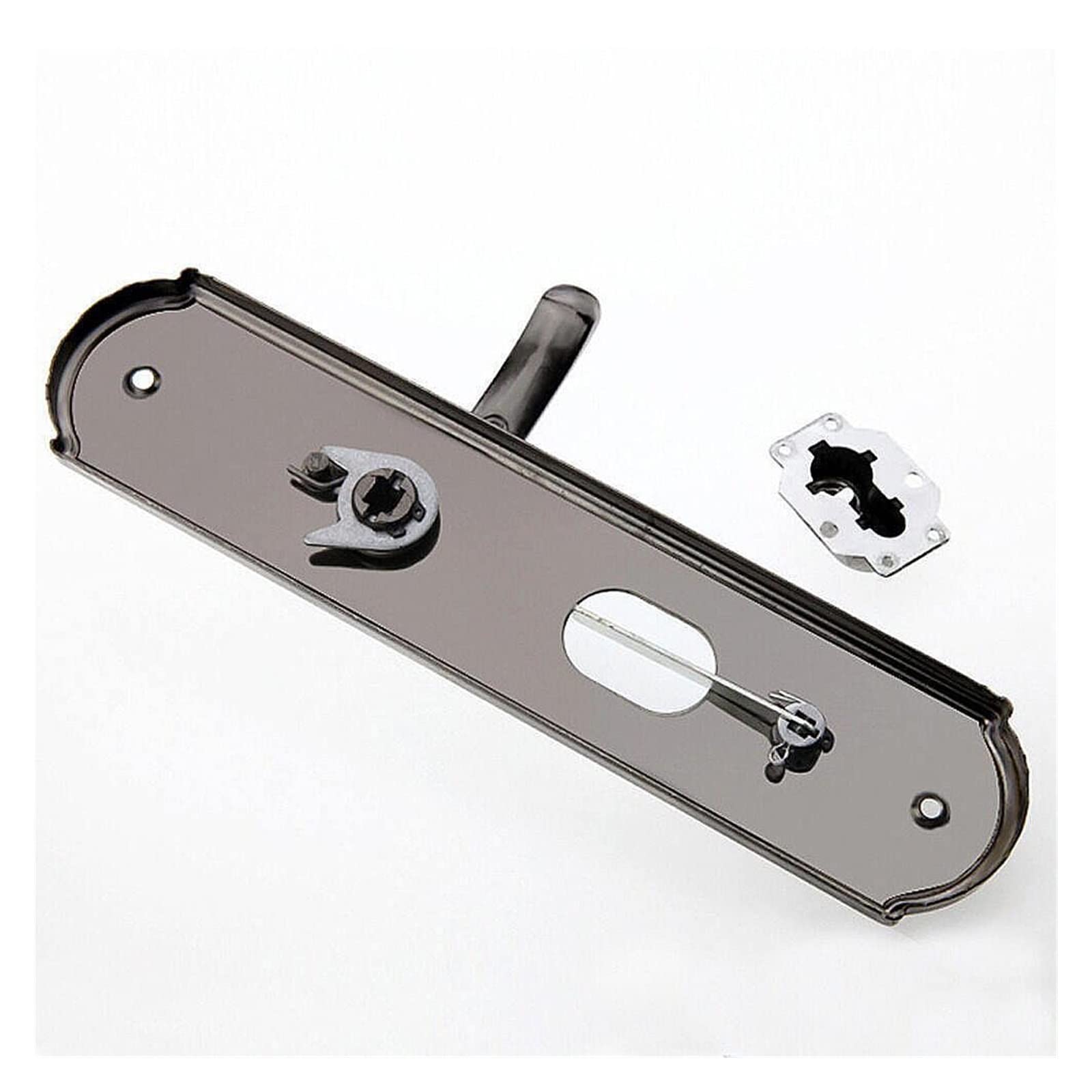 **Universal Aluminum Alloy Security Door Handle Set - Heavy-Duty Thickened Panel Lock for Home & Office - Fits Door Thickness 55-70mm - Ideal for Front Doors, Garage Entries & Commercial Security**