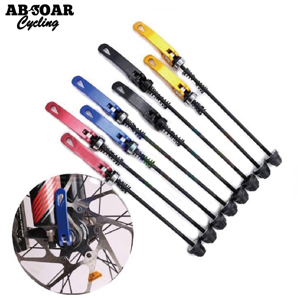 Quick Release Bike Skewer for Mountain, Road & City Bikes - 145mm/185mm Black Axle - Secure Wheel Fastening for Commuting, Trail Riding & Urban Cycling