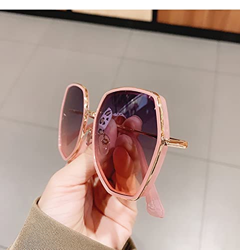 Stylish Hexagonal Oversized Women's Sunglasses - UV Protection HD Lenses for Fashion & Outdoor Activities