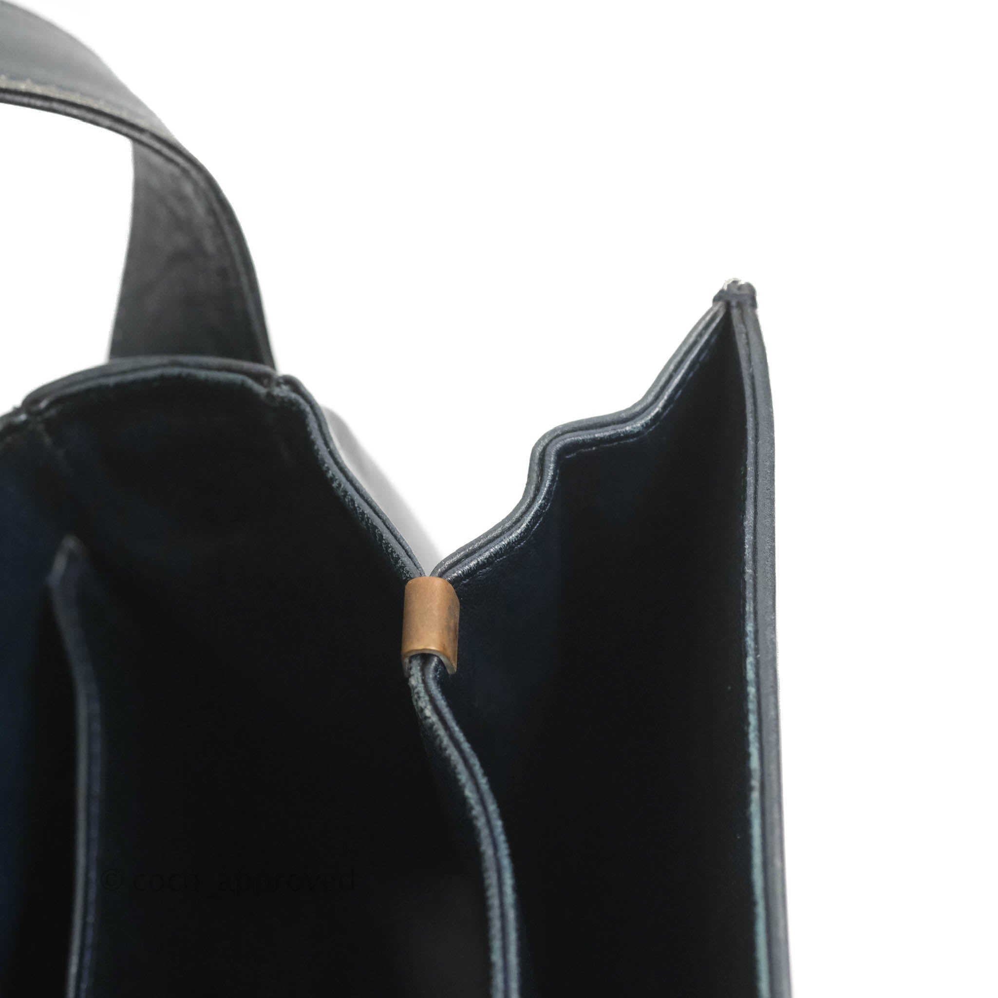 Celine Macadam Horse Carriage Bag in Navy with Gold Hardware - Luxury Designer Handbag for Women, Perfect for Work, Travel & Evening Events