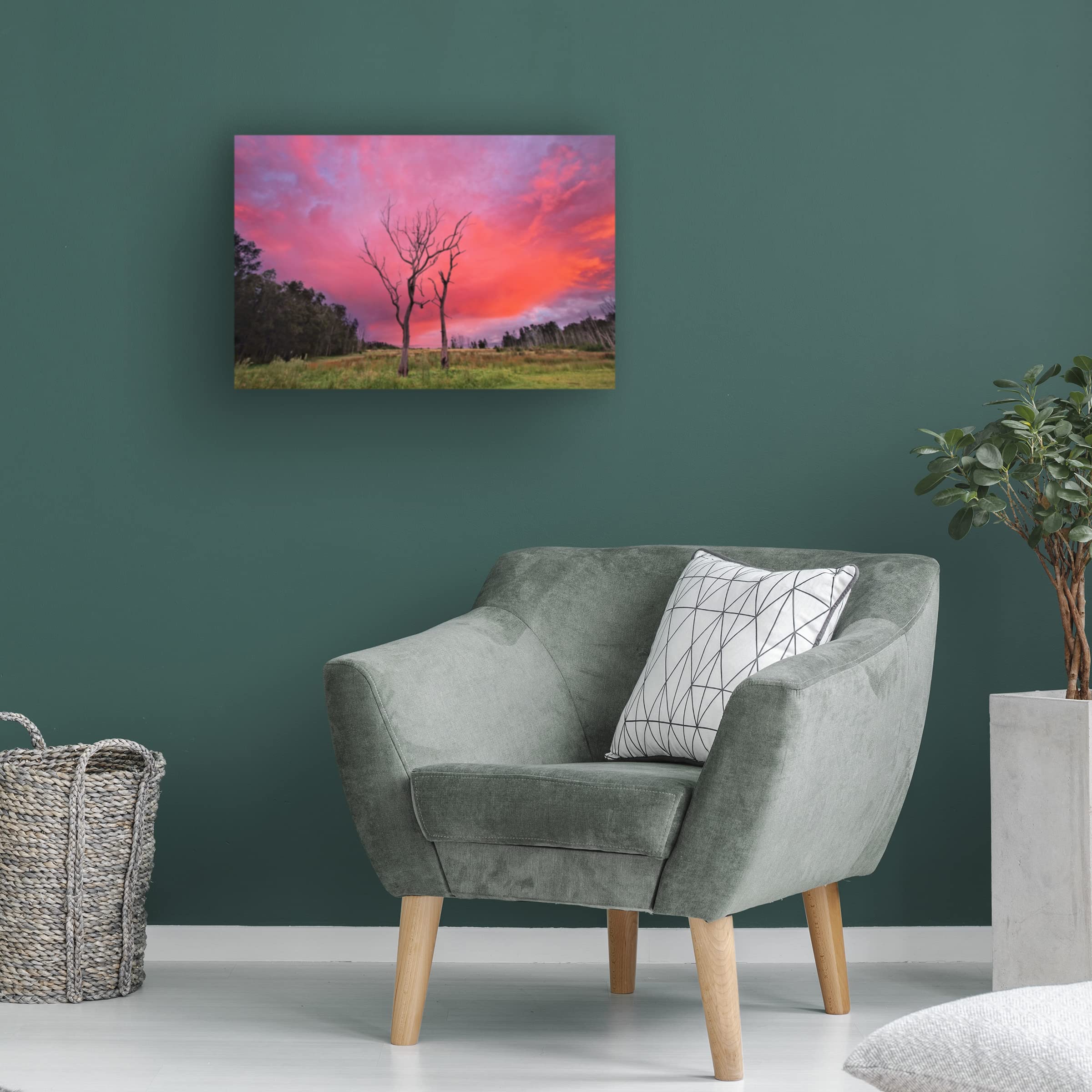 Trademark Fine Art 'Sunset Hug' Canvas Wall Art by Beata Czyzowska Young - Romantic Sunset Painting for Living Room, Bedroom & Office Decor
