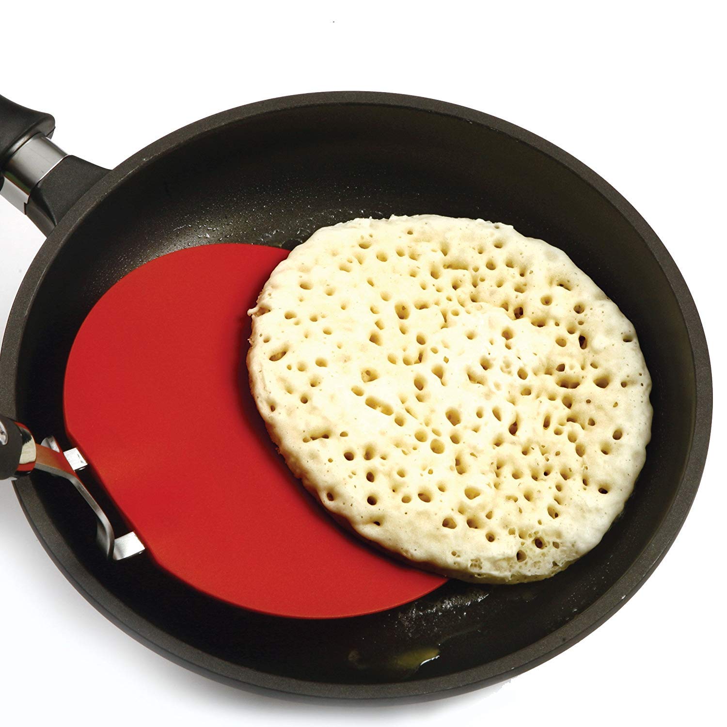 Norpro Grip-EZ Flexible Pancake Spatula with Silicone Round Pancake & Egg Rings (2-Piece Set) - Perfect for Breakfast Cooking, Flipping Pancakes, Eggs, and Burgers on Nonstick Pans