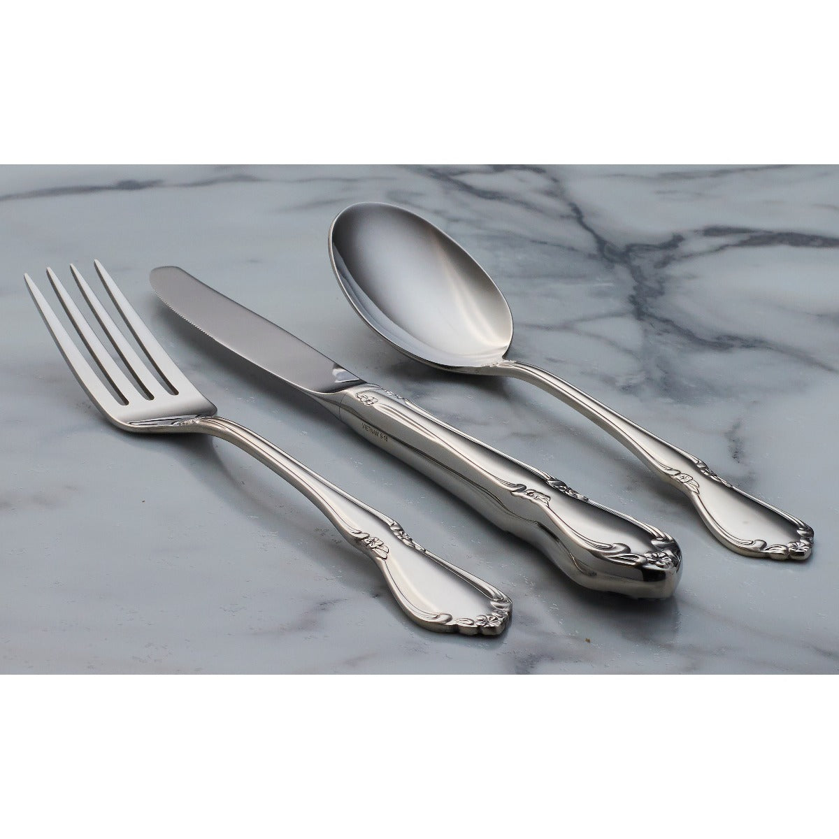 Premium Chateau Dinner Spoon Set of 4 - Elegant Stainless Steel Flatware for Fine Dining, Wedding Registry & Formal Entertaining
