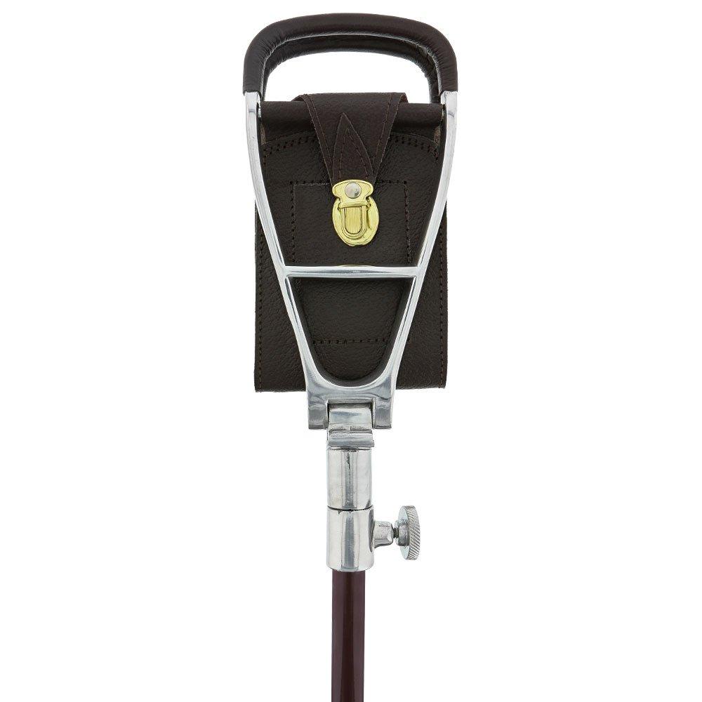 Adjustable Hammock Seat Cane - Premium Genuine Leather Support Cane for Seniors & Adults - Perfect for Indoor/Outdoor Use, Walking Assistance & Relaxation