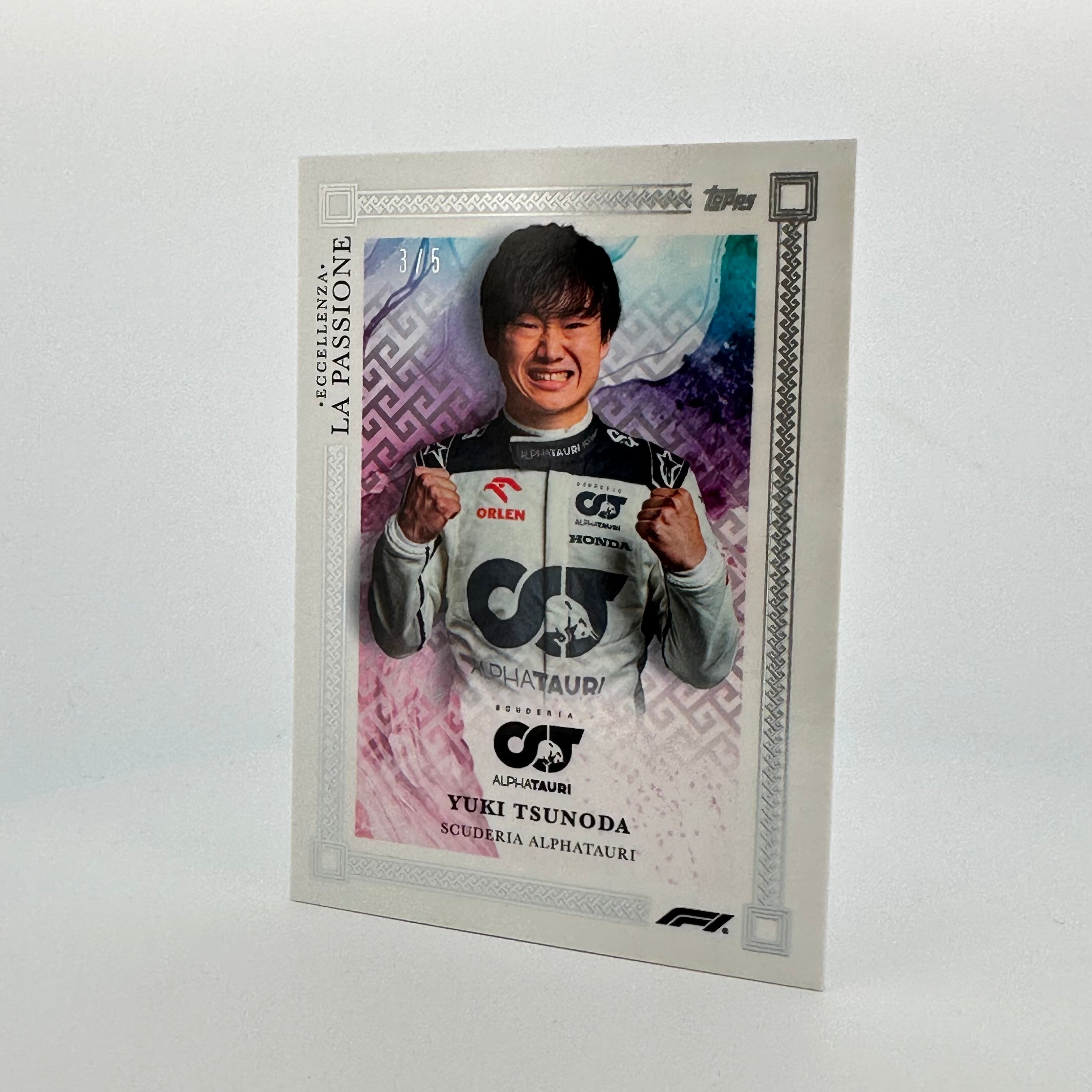 2023 Yuki Tsunoda Rainbow 3/5 Eccellenza La Passione F1 Racing Card - Perfect for Collectors, Display & Trading (F1 Memorabilia, Motorsport Gifts)