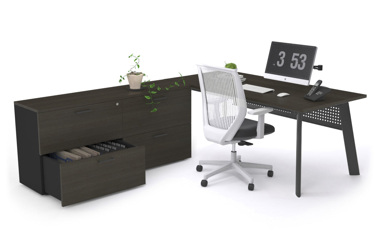 Switch Executive Setting With Uniform Spine Black Frame [1600L x 700W] - Premium Office Desk for Modern Workspace & Home Office
