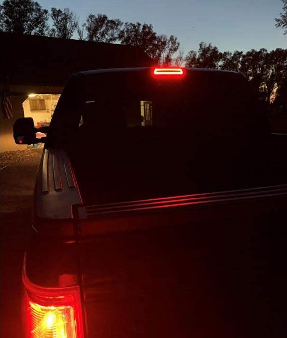Dark Red Lens Strobe LED High Mount Third Brake Light for 2007-2021 Toyota Tundra - Enhanced Safety & Style for Pickup Trucks