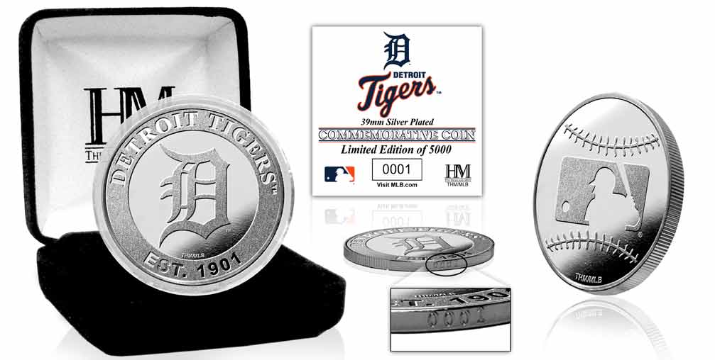Detroit Tigers Commemorative Silver Coin - Limited Edition Collectible for Baseball Fans | Perfect for Gifts, Display, and Investment