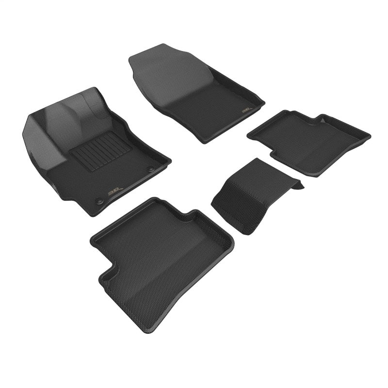 3D Maxpider Kagu Custom Fit All-Weather Floor Mats for 2023-2024 Toyota GR Corolla (Black) - R1 R2 Series | Waterproof & Durable Car Mats for Sports Cars & Daily Driving