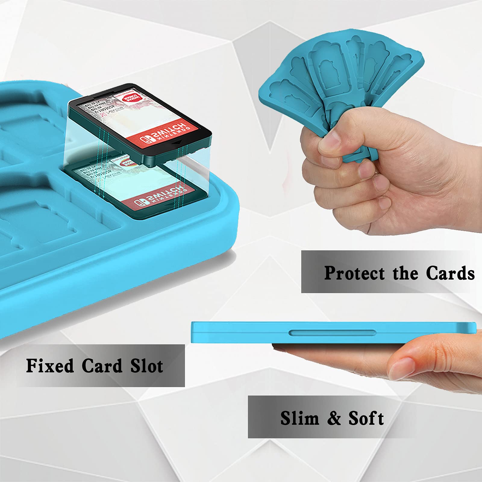 Nintendo Switch Game Card Holder - 24 Slots for Switch Games & TF Cards, 3D Dynamic Zelda Design, Portable Storage Case | Perfect for Travel, Gaming Parties & Organizing Your Switch Collection
