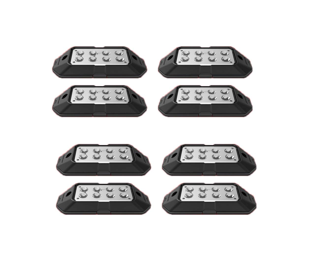 XKGLOW 8-Piece Ultra Bright LED Strobe Light Kit with Traffic Modes - Multiple Strobe Patterns & Solid On (White) - Perfect for Emergency Vehicles, Roadside Safety, and Construction Warning Lights