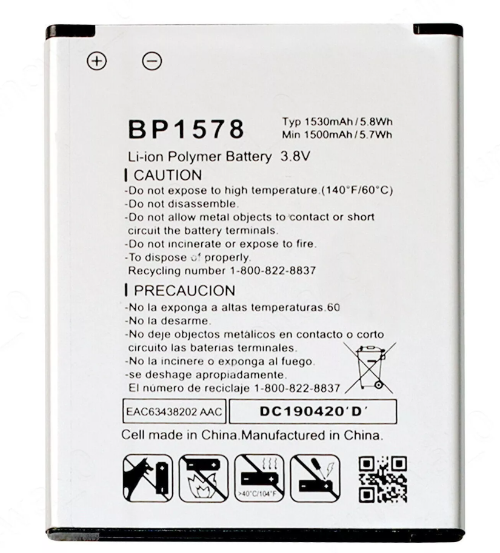 Kazuna eTalk BP1578 Replacement Battery for Verizon F019/F119 Phones - Li-ion Battery Pack - Long-Lasting Power for Home, Office & Travel Use