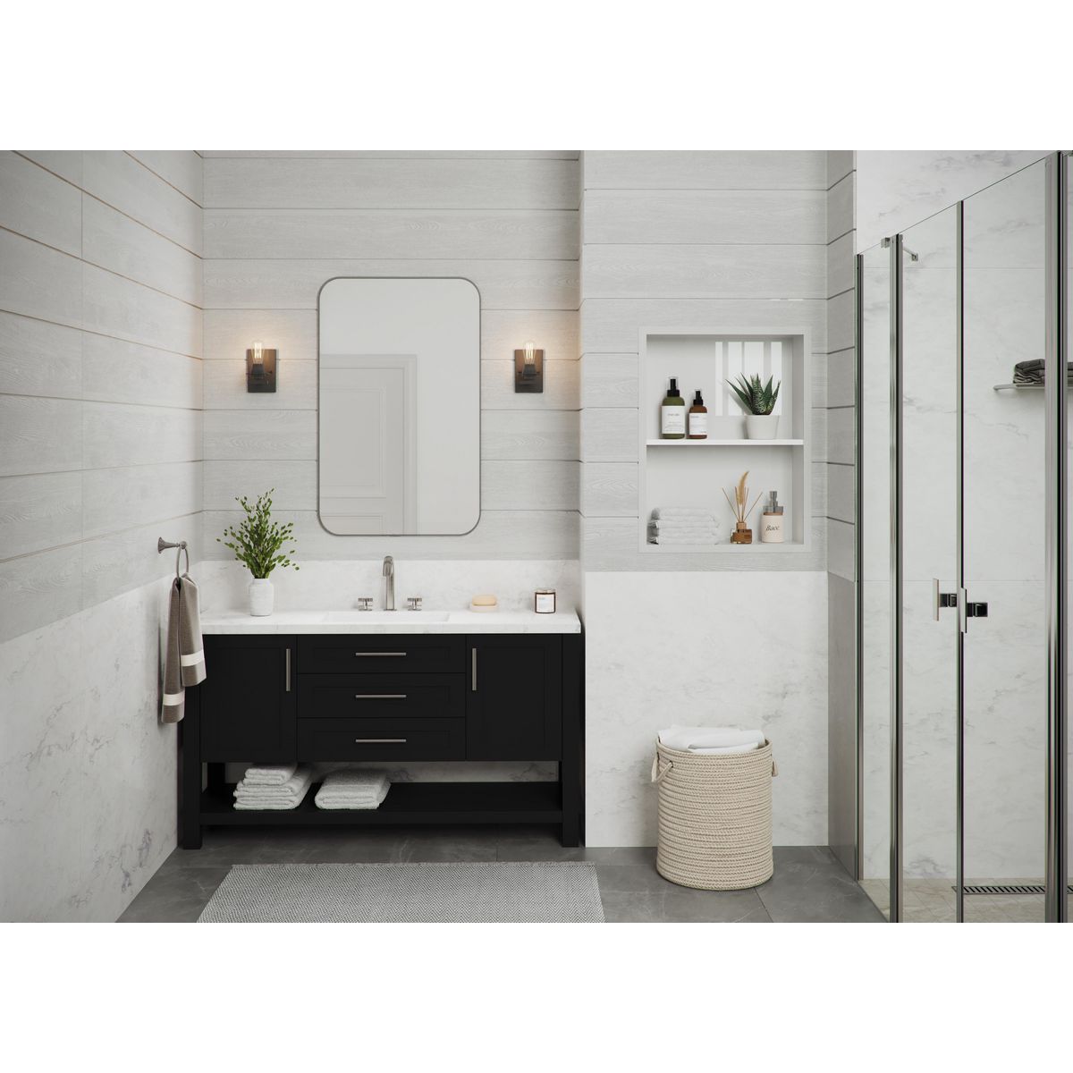 Modern Bathroom Vanity Light - Debut Collection One Light Fixture for Bathroom Makeup Mirror - Perfect for Home, Apartment, and Hotel Renovation