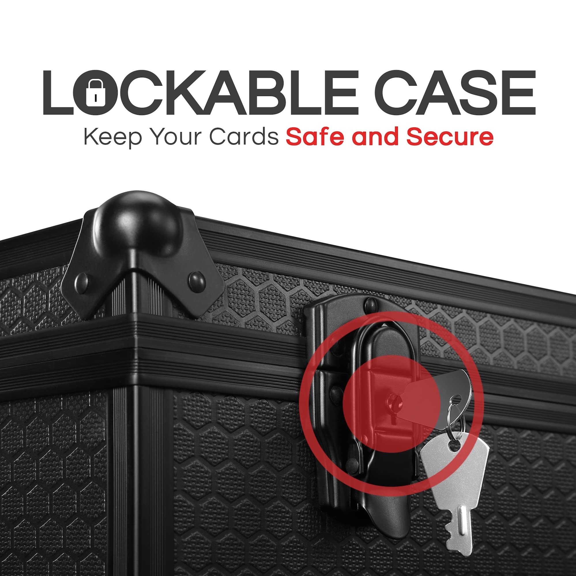 PSA Graded Card Storage Case - Heavy Duty Lockable Box Holds 120+ Slabs | Protective Hard Case for Sports Cards, Beckett BGS, SGC, CGC Toploaders & One-Touch Holders | Includes Foam Padding | Perfect for Collectors, Card Shows & Secure Home Storage
