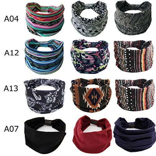 Non-Slip Yoga Headbands for Women - 5 Pack Stretchy Hair Accessories for Workouts, Running & Fitness - Cute & Comfortable Head Wraps for Active Lifestyles