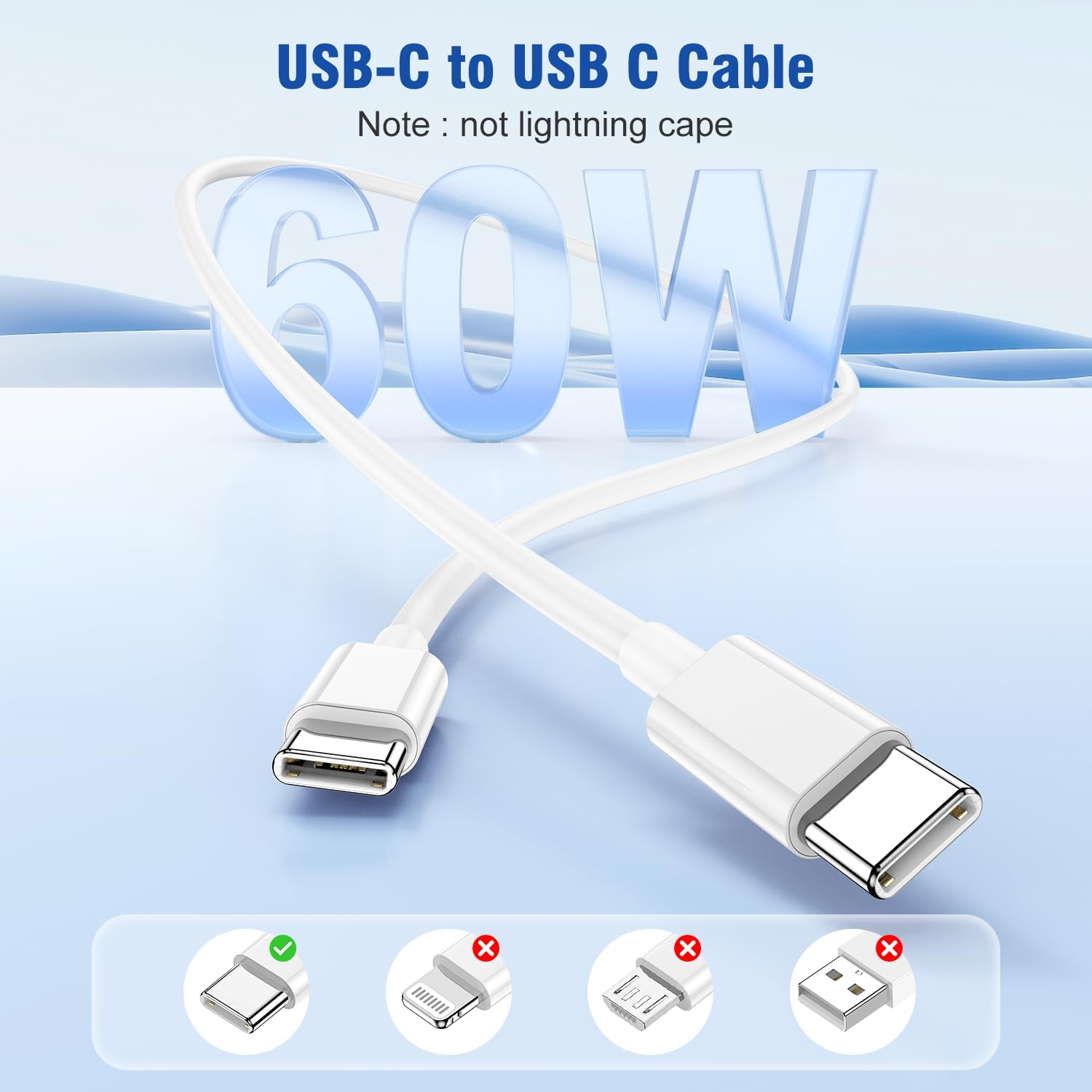 20W Apple USB C Fast Charger Plug & 2M Type C Cable - Compatible with iPhone 16 Pro/16 Pro Max/15 Pro/15 Plus/iPad Pro/Air - Perfect for Home, Office & Travel Charging