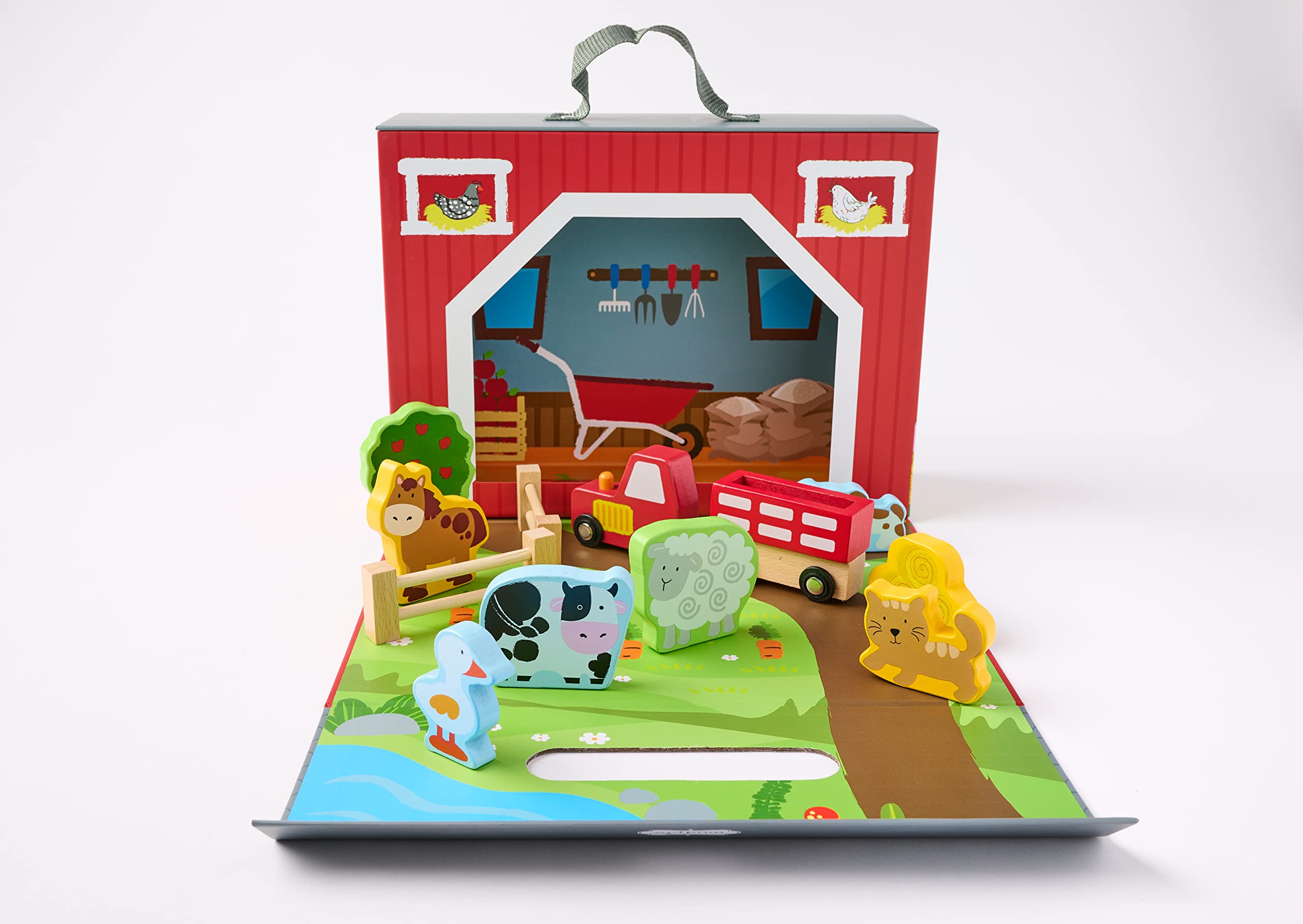 Fire Station Story Box Play Set - Wooden Toy for Kids, Pretend Play & Imagination Development - Perfect for Preschool Learning, Birthday Gifts & Indoor Playtime