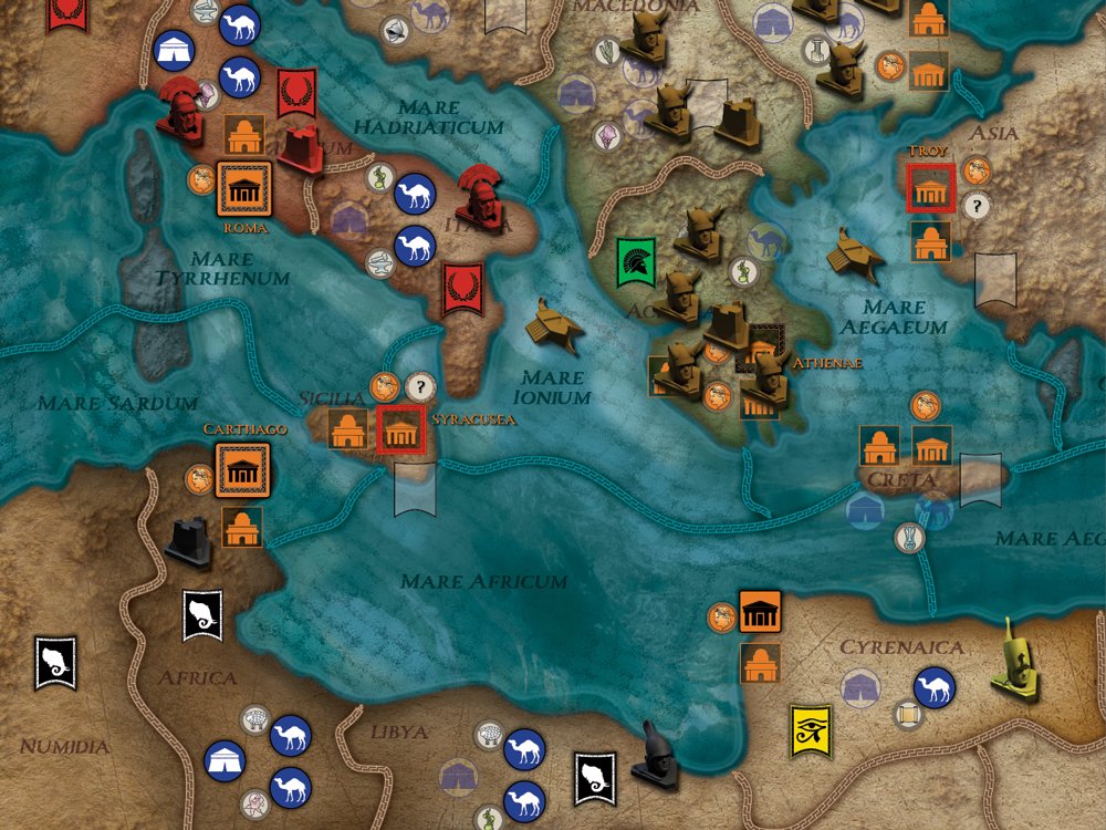 Mare Nostrum Atlas Expansion - Strategic Board Game Expansion for Ancient Mediterranean Empire Building | Perfect for Game Nights & Historical Strategy Enthusiasts