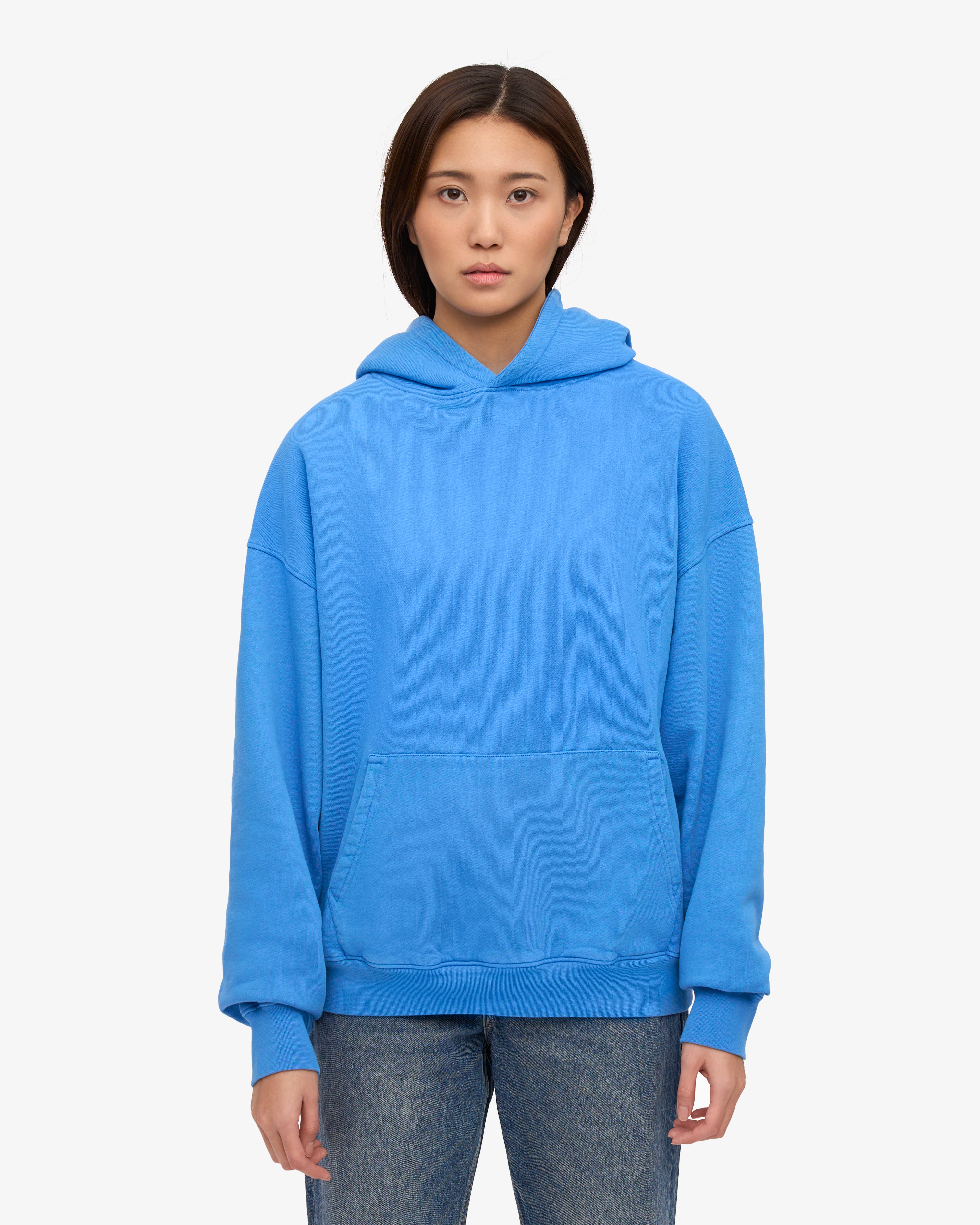 Organic Oversized Hoodie - Pacific Blue | Soft & Cozy Pullover Sweatshirt for Men & Women | Perfect for Casual Wear, Lounge & Outdoor Activities