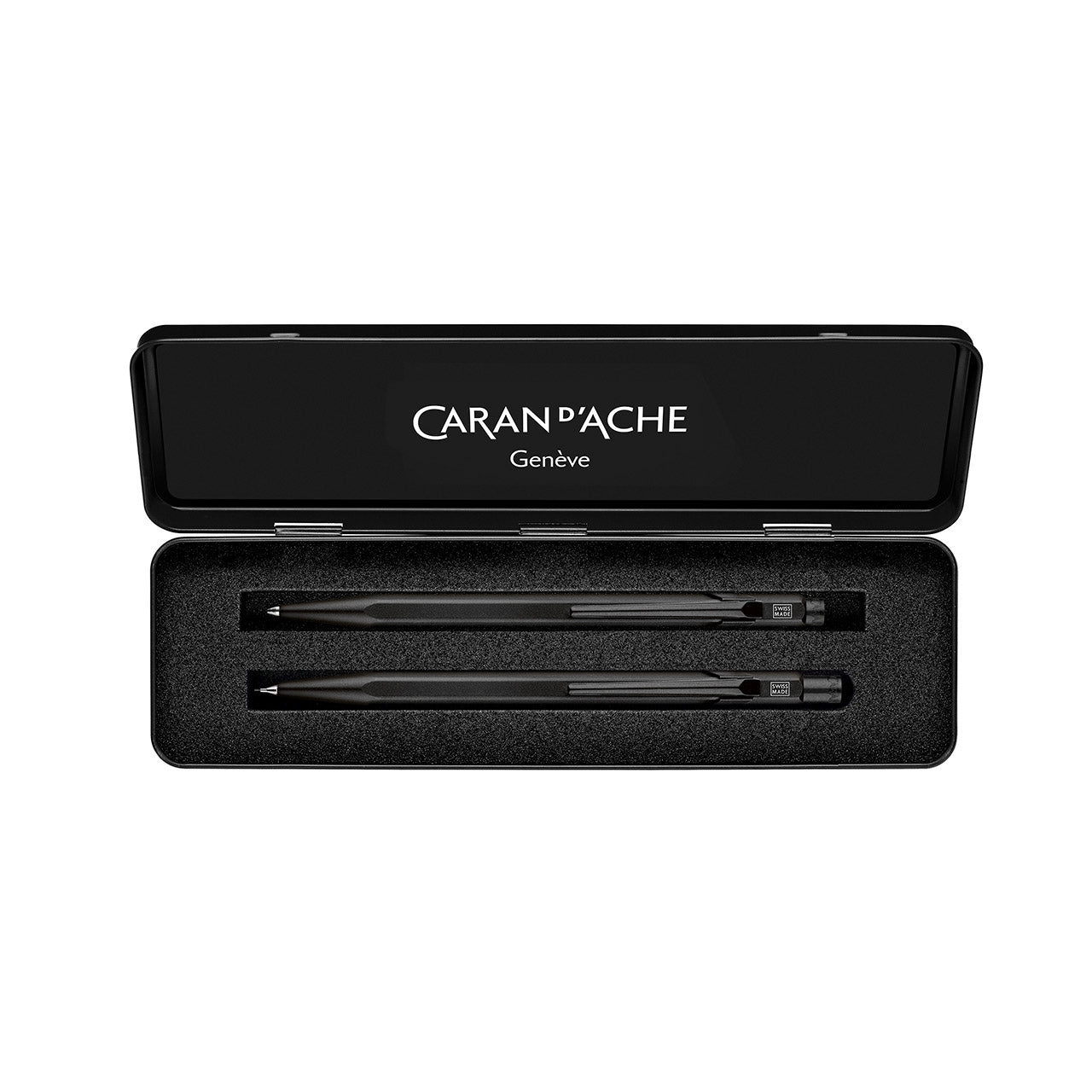 Premium Black Code Ballpoint Pen & Mechanical Pencil Set - Smooth Writing 0.7mm Fine Point for Office, School, Note Taking & Gift Giving