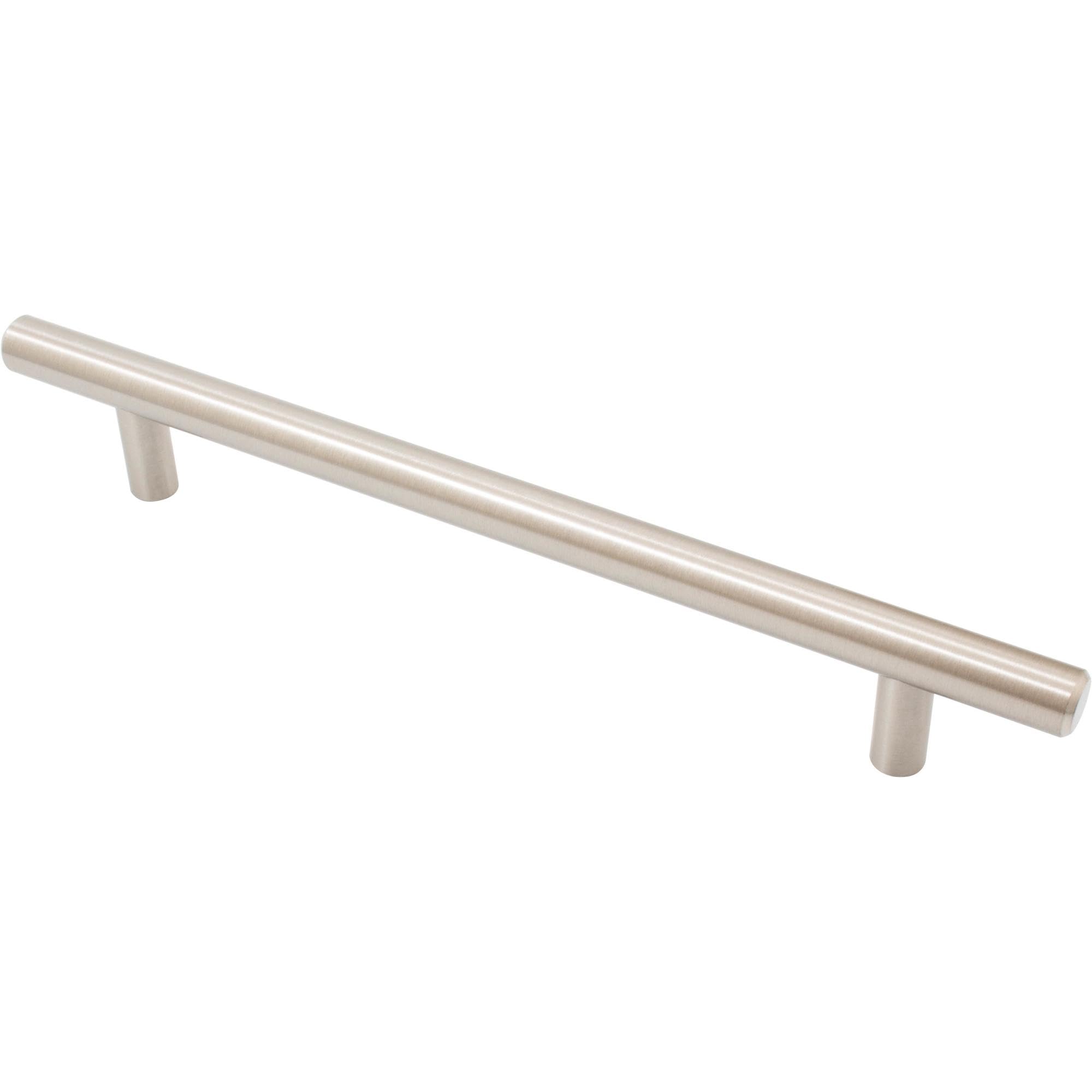 Stone Harbor Hardware Bar Cabinet Pull - 160mm Center to Center, 220mm Overall Length, Satin Nickel Finish - Perfect for Kitchen Cabinets, Drawers & Home Bar Furniture
