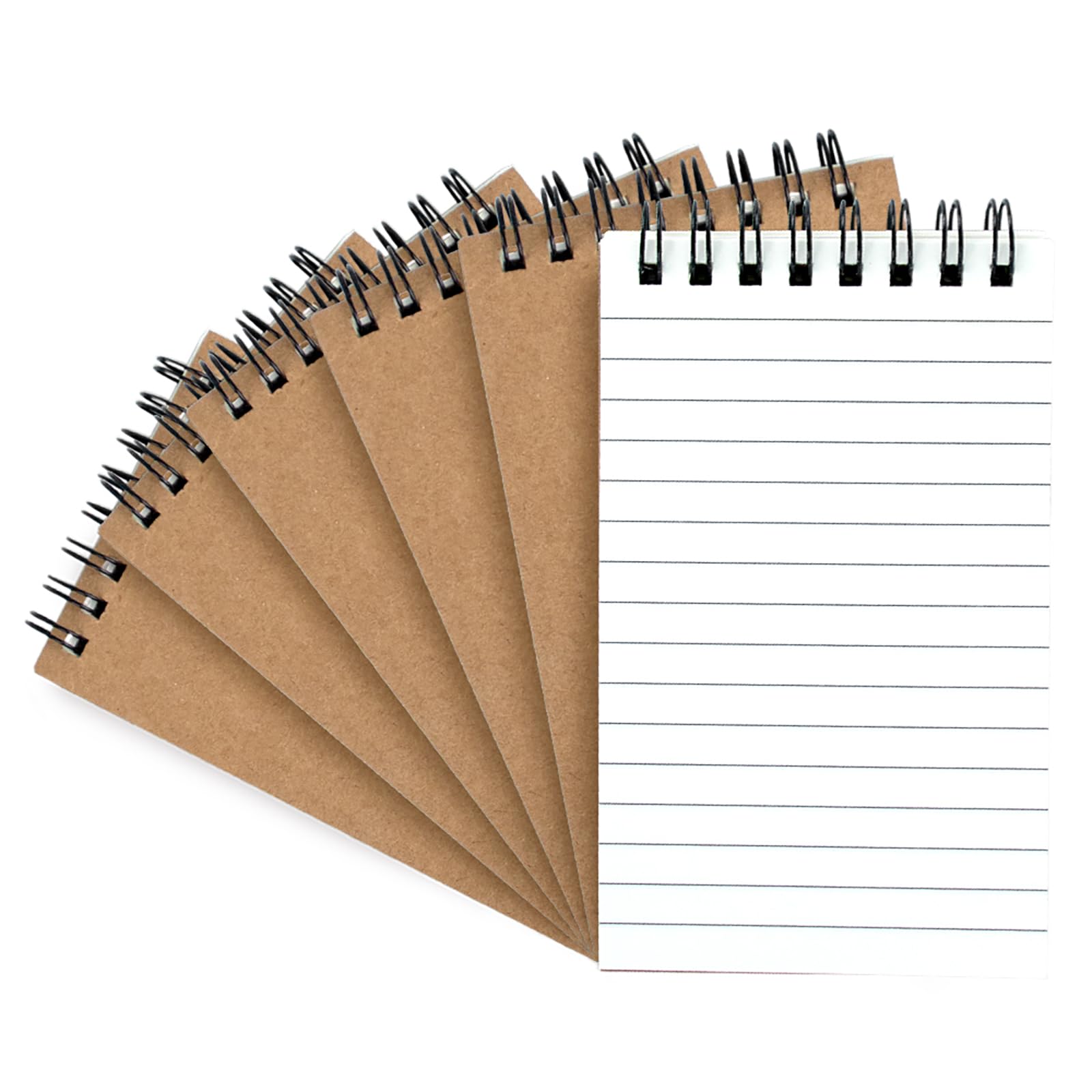 Mini Spiral Notebook 3x5 Inches - 6 Pack Small Pocket Notepads with Lined College Ruled Paper for Home, Office, School & Travel | Portable Memo Pads for Meetings, Journaling & Daily Notes