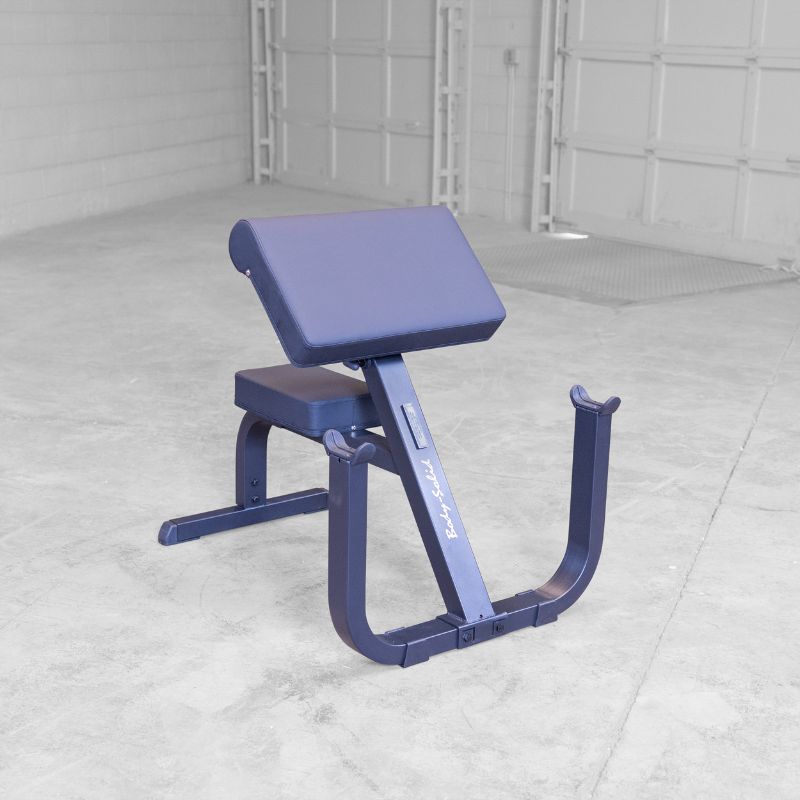 Body Solid Preacher Curl Bench GPCB329 - Adjustable Arm Support for Bicep & Tricep Workouts - Home Gym Strength Training Equipment for Men & Women