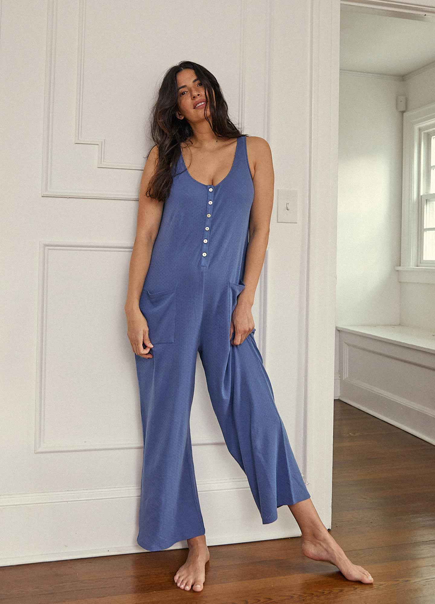 24/7 Feeding Jumpsuit for Nursing Moms - Comfortable & Convenient Baby Feeding Outfit - Perfect for Daytime, Nighttime & On-the-Go Breastfeeding