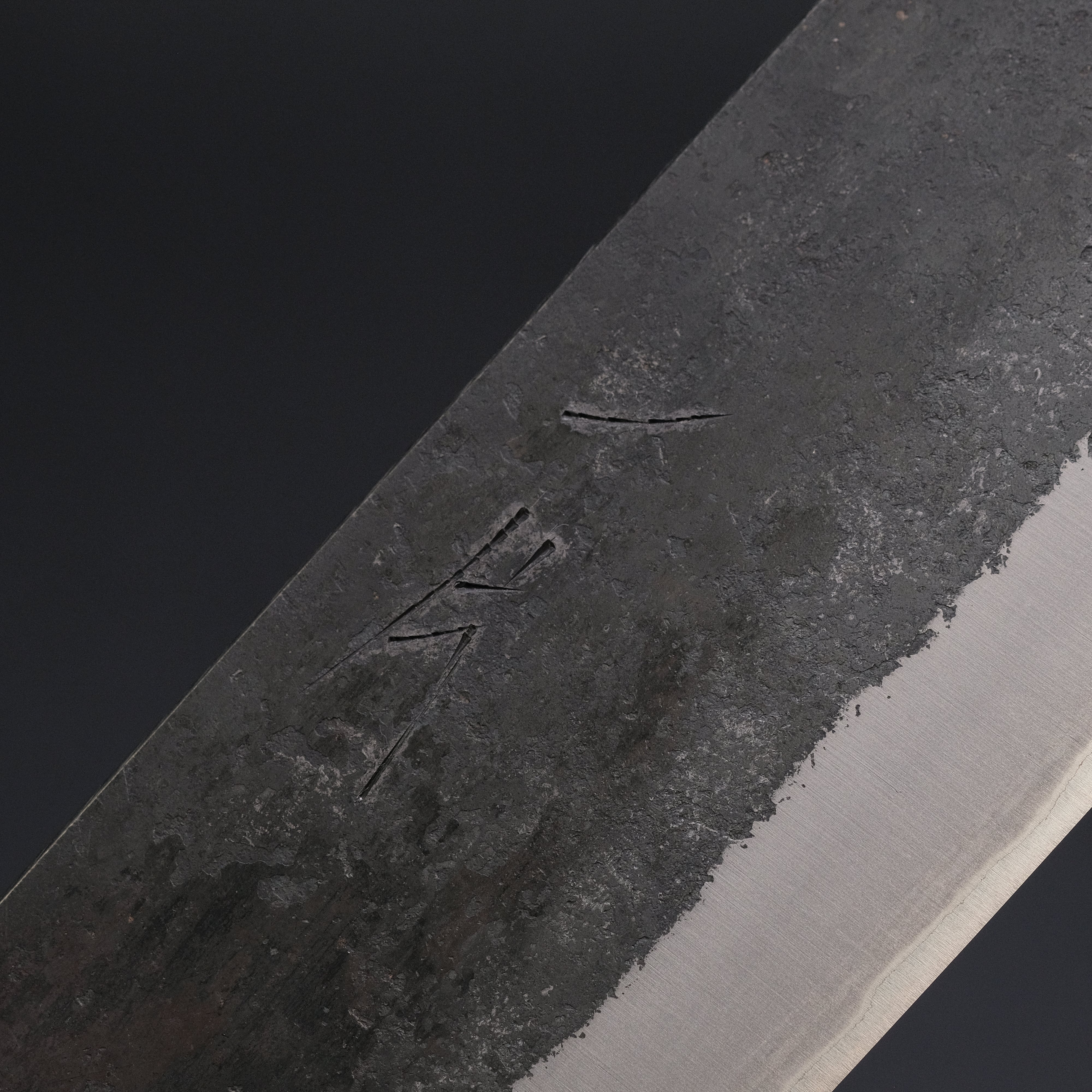Hitohira Harima Forged Blue #2 Stainless Clad Nakiri Knife - Kurouchi Finish with Walnut Handle - Perfect for Vegetable Chopping, Slicing & Food Prep in Professional & Home Kitchens