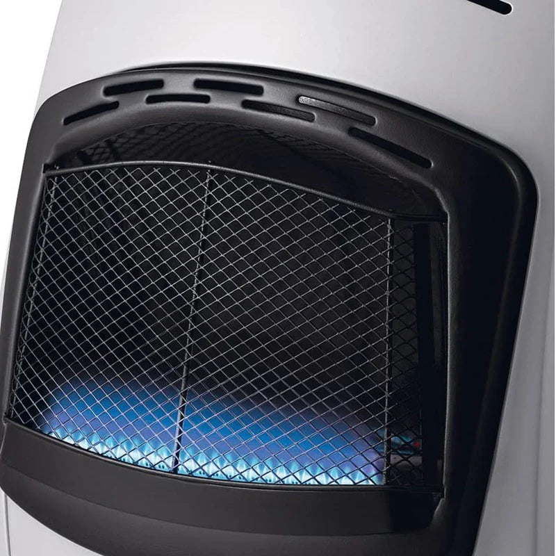 DeLonghi Blue Flame Gas Heater 4000W - Silver Portable Indoor Space Heater for Home, Garage & Office - Efficient Heating Solution for Winter