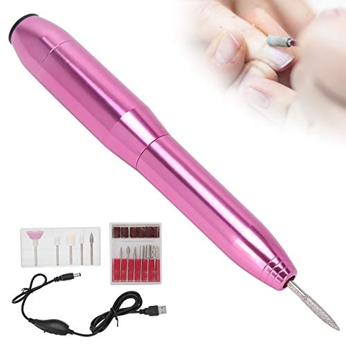 Professional Electric Nail Drill Kit for Acrylic Nails - Cordless Nail File & Polisher with Multiple Bits, Perfect for Home & Salon Manicures (Rose Red) - Ideal for DIY Nail Art, Gel Extensions & Professional Nail Care