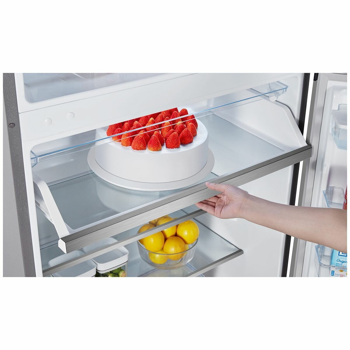 Hisense 496L Top Mount Refrigerator HRTF496SW - Energy Efficient 4-Door Fridge with Spacious Freezer, Perfect for Large Families & Kitchen Storage