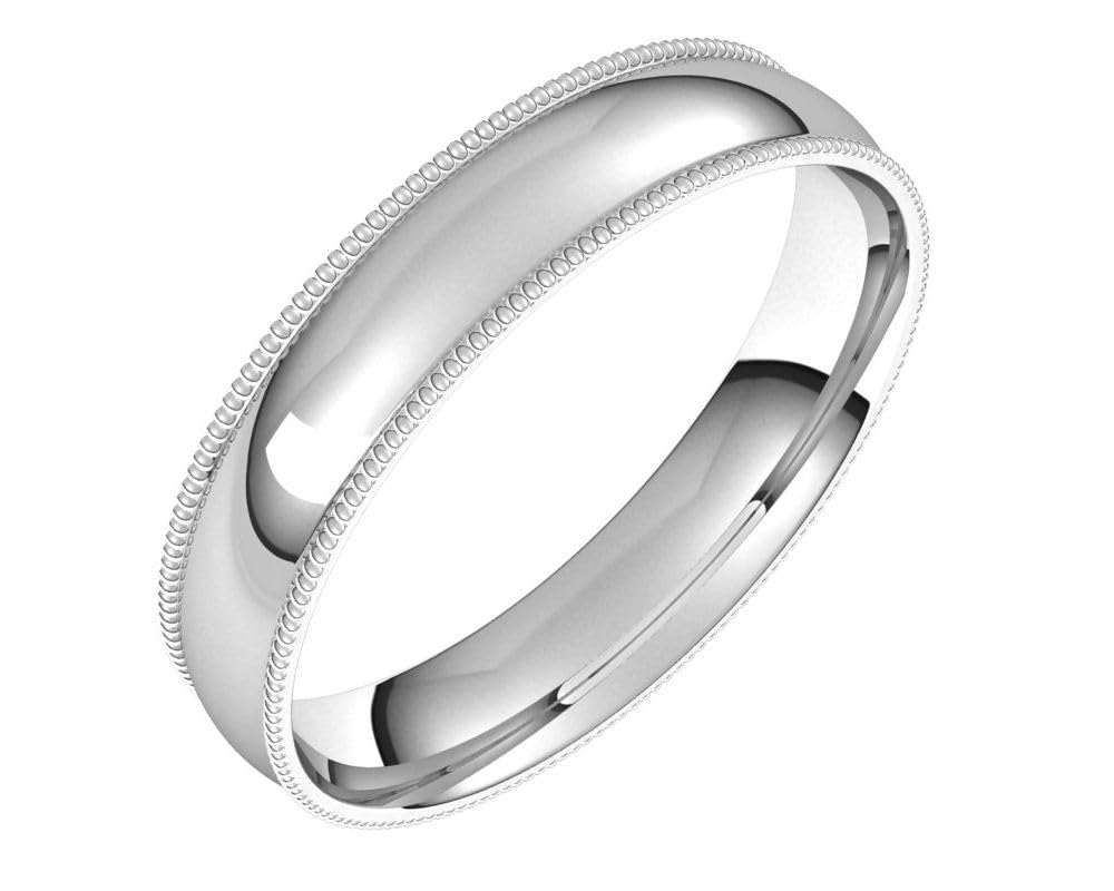 925 Sterling Silver 4mm Milgrain Comfort Fit Men's Wedding Ring - Perfect for Everyday Wear