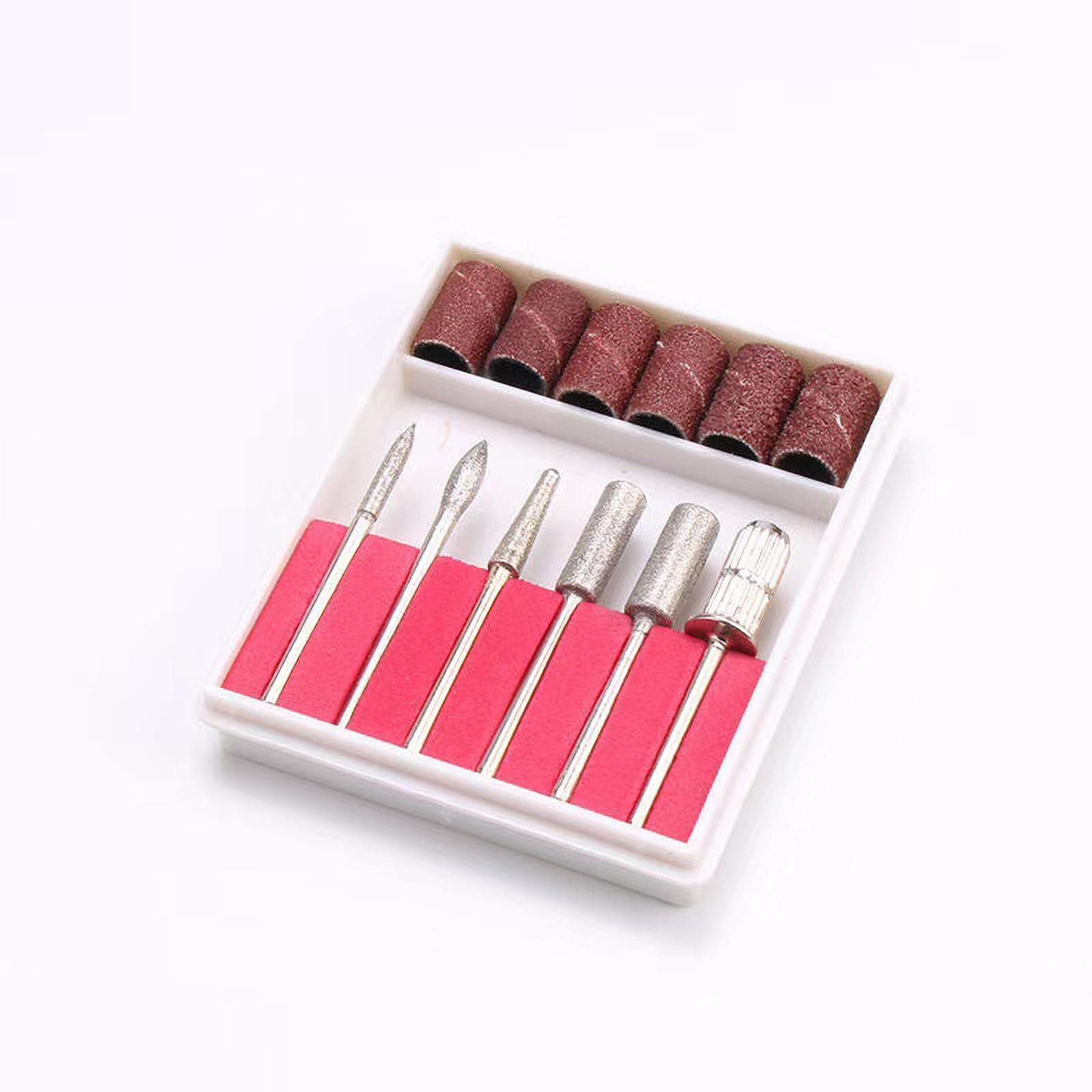 SHILLS Professional 6Pc Ceramic Nail Drill Bit Set - Electric Manicure & Pedicure Machine with Carbide Bullet Bit for Nail Art, Grinding, Polish Removal - Perfect for Salon & Home Nail Care