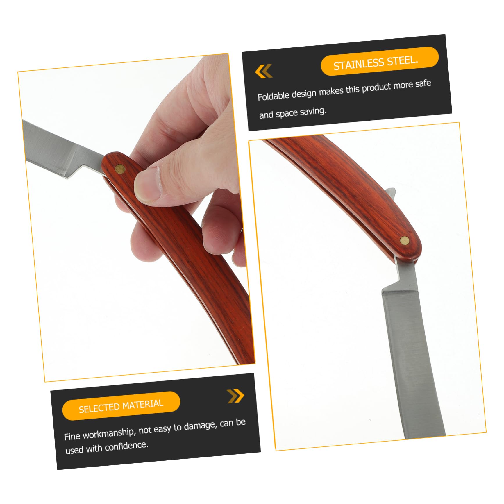 Professional Straight Barber Razor for Men - Manual Shaving Razor with Precision Blade for Facial Hair Trimming & Grooming - Perfect for Home Shaving, Barber Shop Use & Travel Grooming Kit