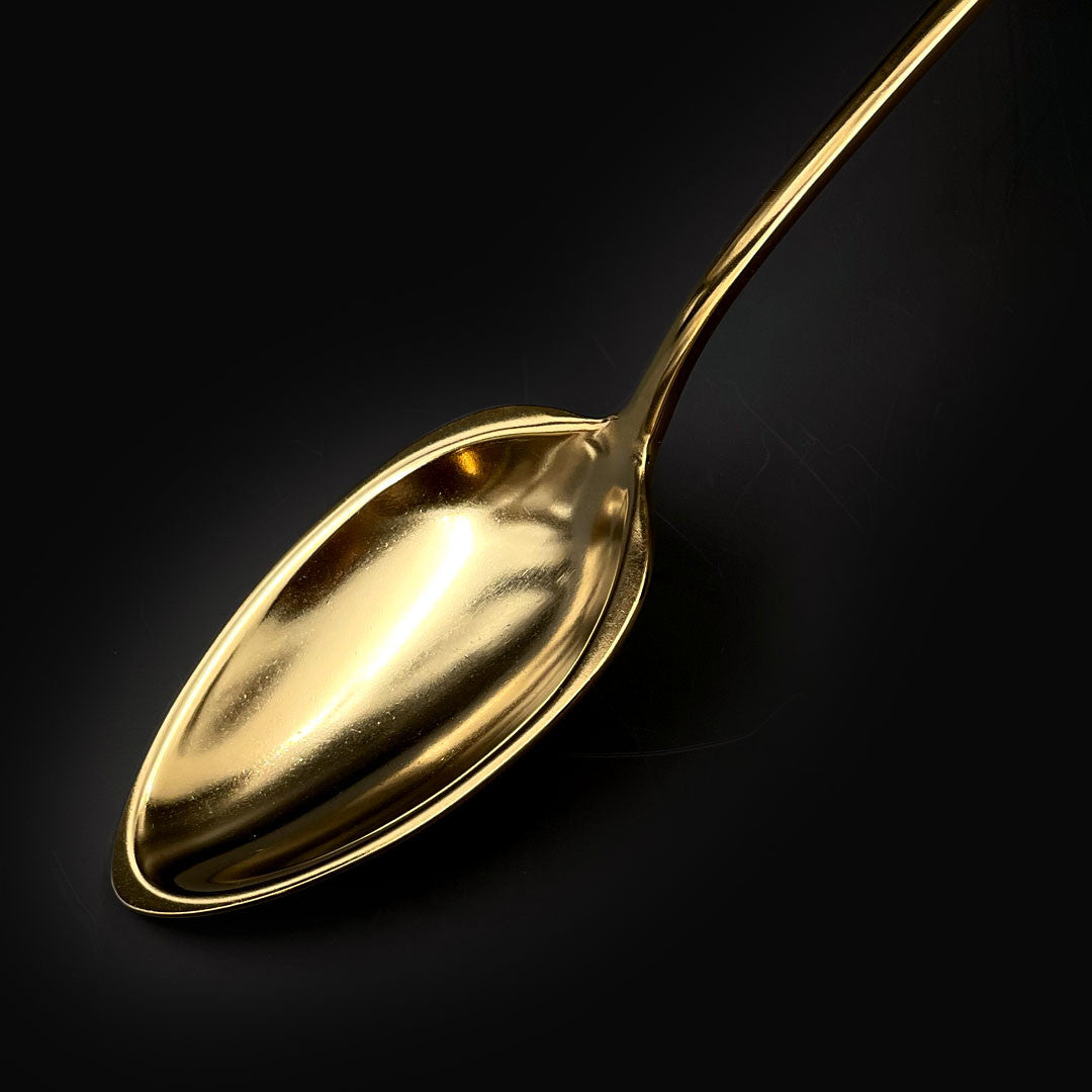 Premium 1 Tbsp Stainless Steel Gold Plated Kitchen Measuring Spoon - Perfect for Baking, Cooking & Coffee Measuring