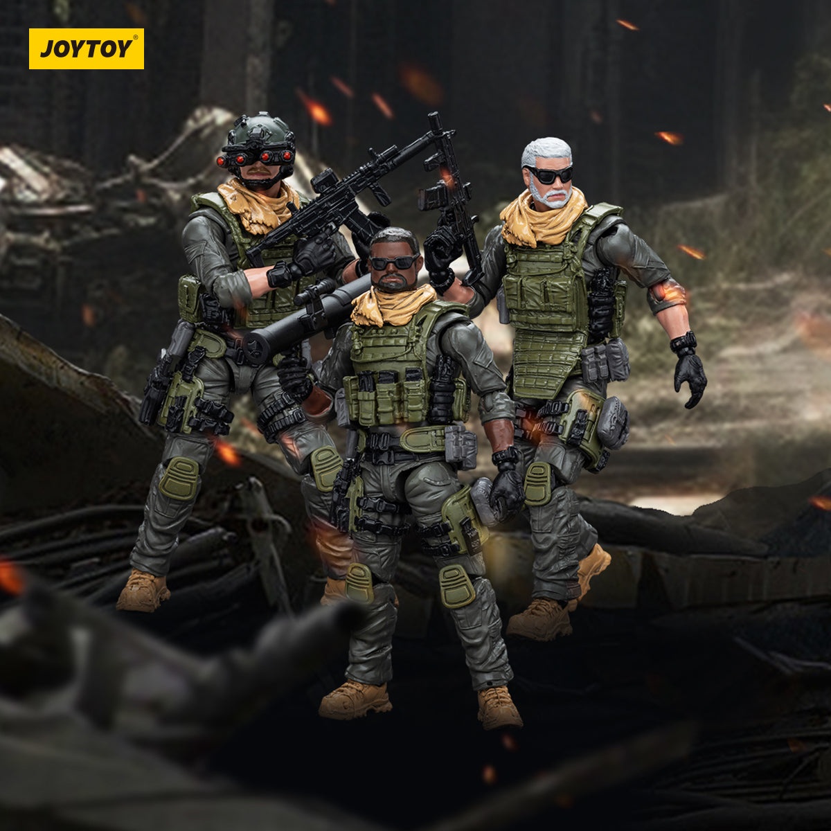 1/18 JOYTOY 3.75 Inch Military Action Figure - Naro Defense Forces 13th Assault Squad Collectible Toy for Display & Battle Scenes | Perfect for Collectors and Wargaming Enthusiasts