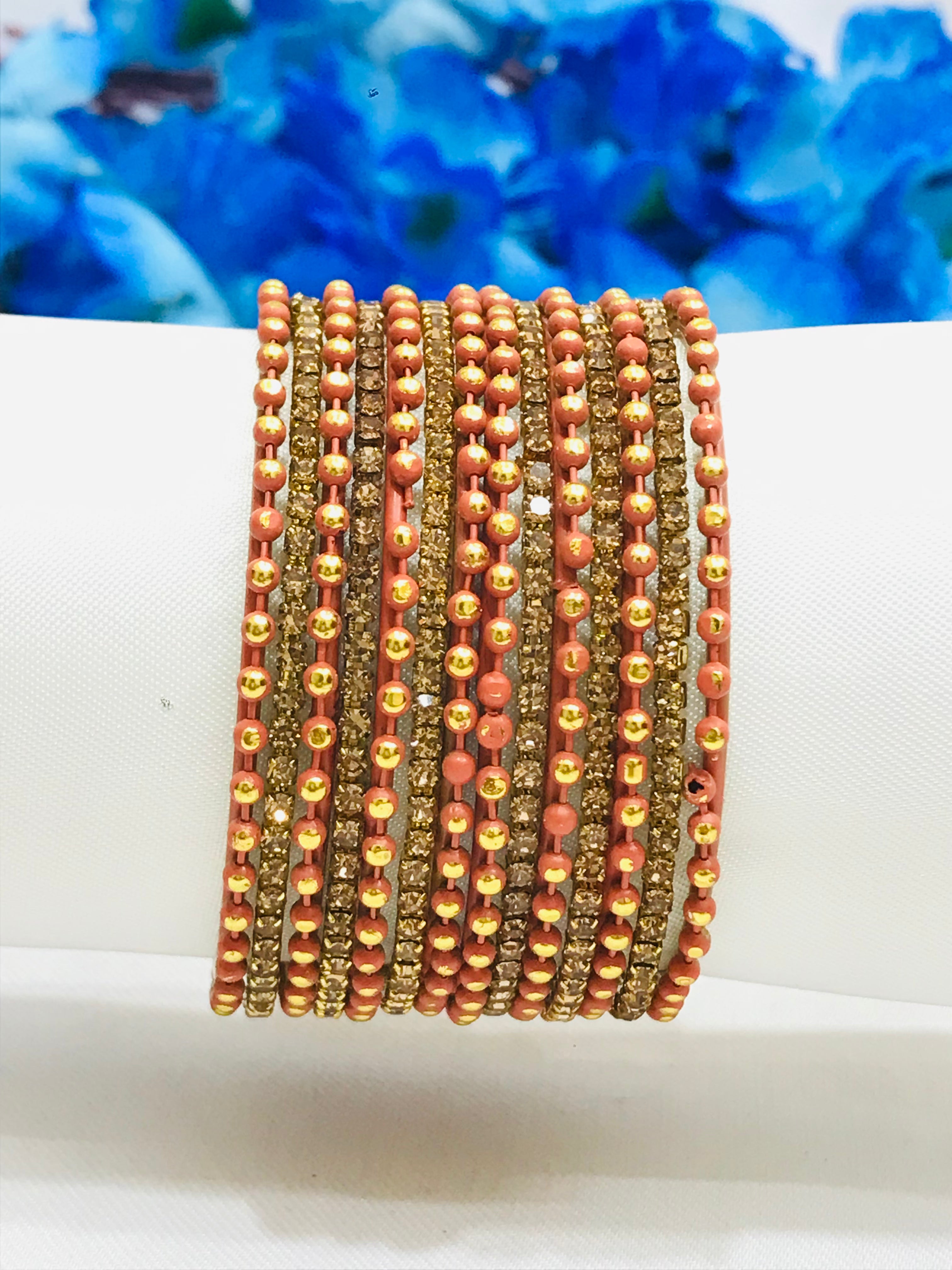 Stylish Orange Metal Bangles Set for Women & Girls - Fashion Jewelry for Parties, Weddings & Everyday Wear