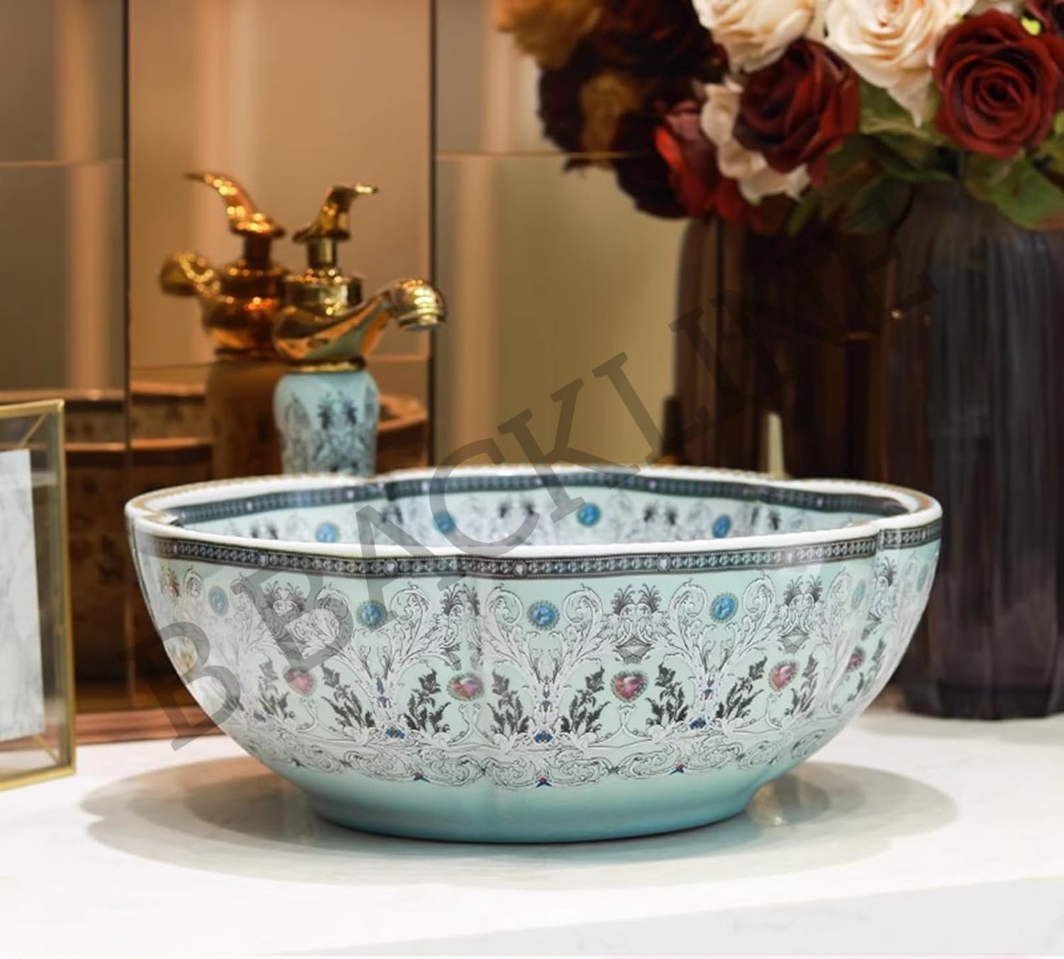 Mexican Style Ceramic Wash Basin - 16