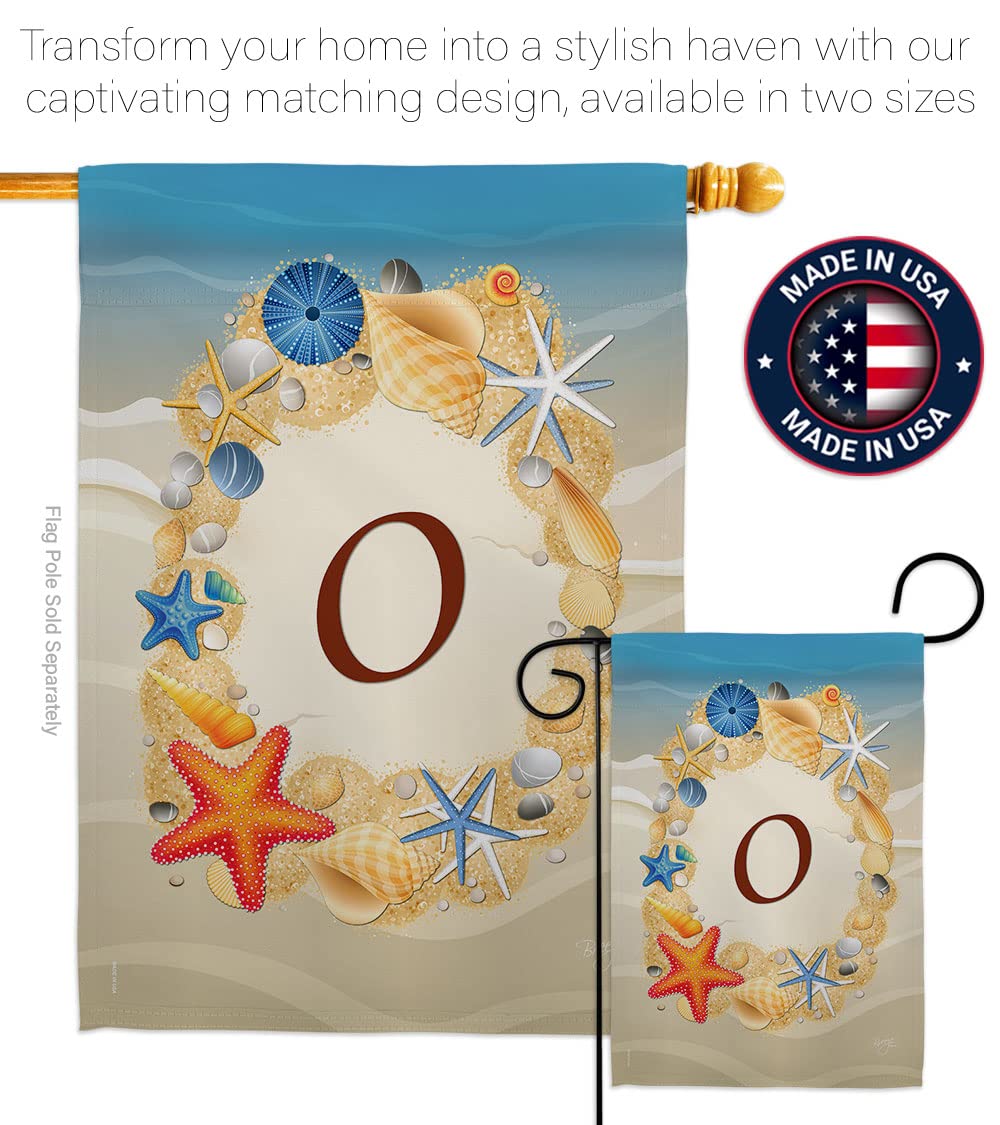Summer O Coastal Beach House Flag Set 28x40