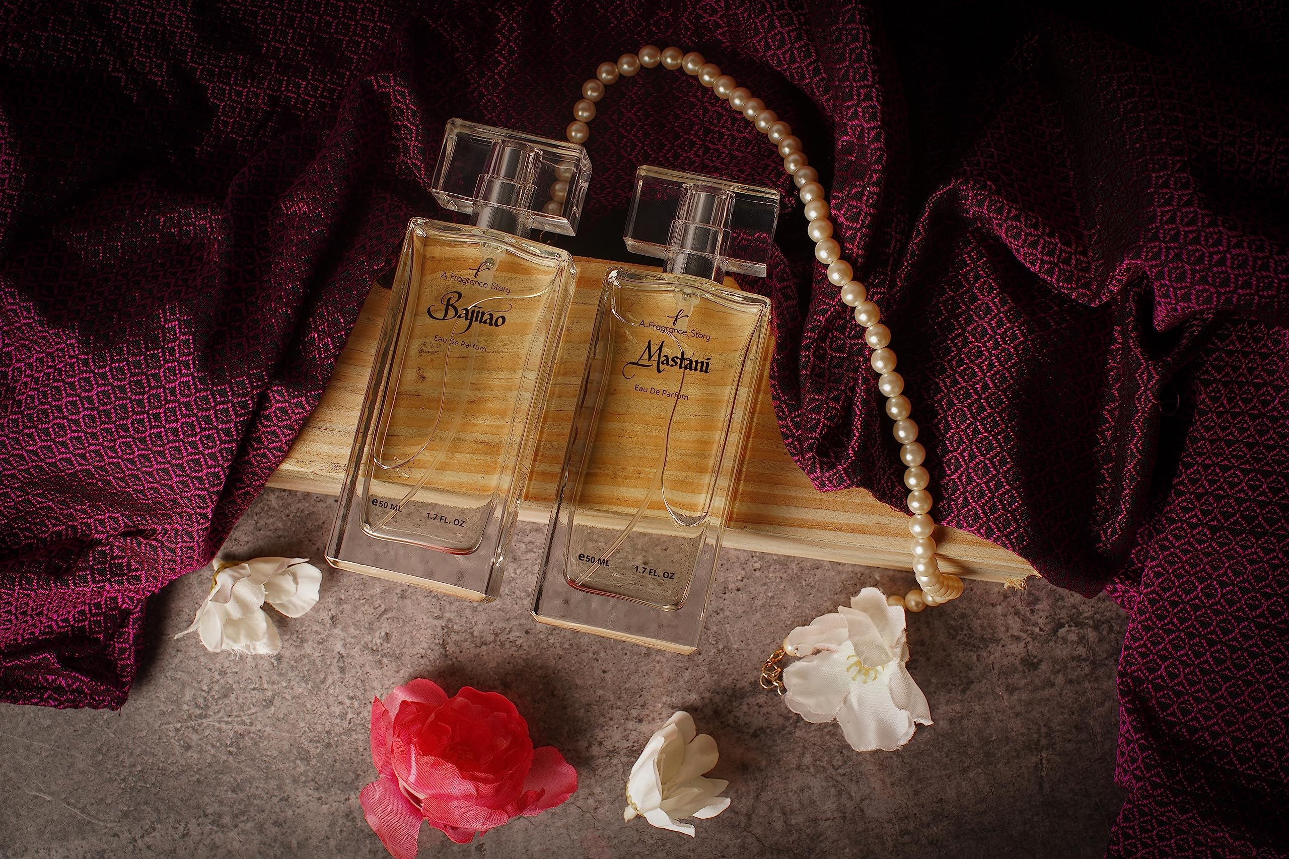 Bajirao Mastani Perfume Gift Set - 2 x 50ml Eau de Parfum for Women, Luxury Floral Scent, Long-Lasting Fragrance | Perfect for Weddings, Date Nights & Special Occasions