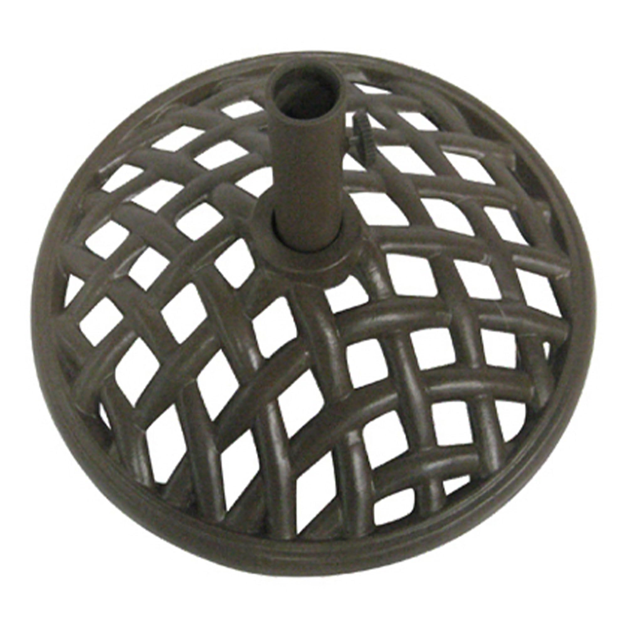 19 Inch Round Umbrella Base for 2 Inch Poles - Heavy Duty Outdoor Stand for Patio, Garden & Porch Shade - Espresso Finish - Perfect for Backyard, Poolside & Outdoor Dining Areas